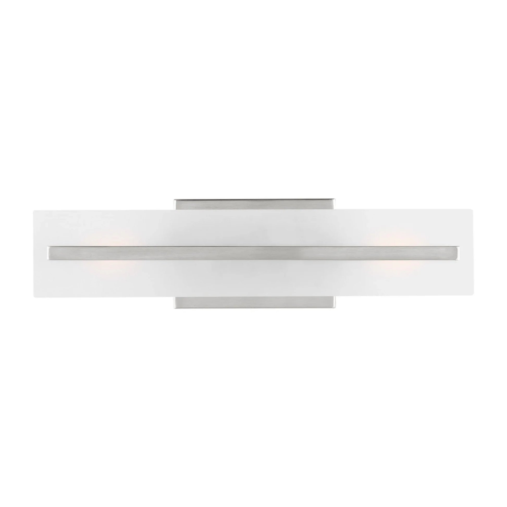 Dex 18" Small 2-Light LED Bathroom Vanity, Brushed Nickel Finish - Bees Lighting