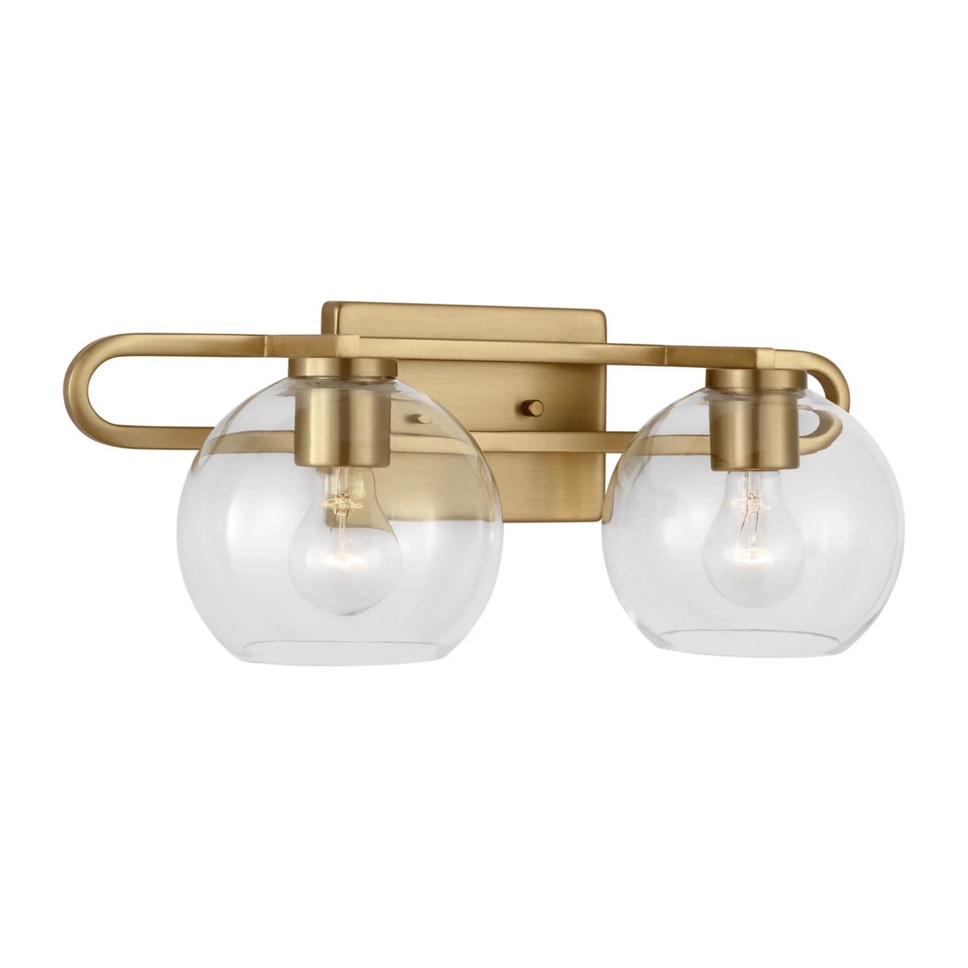 Codyn 20" 2-Light Bathroom Vanity, Satin Brass Finish - Bees Lighting