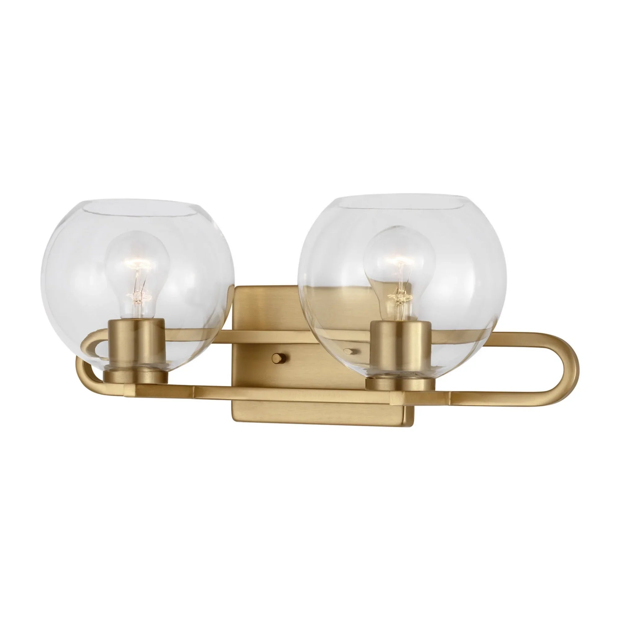 Codyn 20" 2-Light Bathroom Vanity, Satin Brass Finish - Bees Lighting