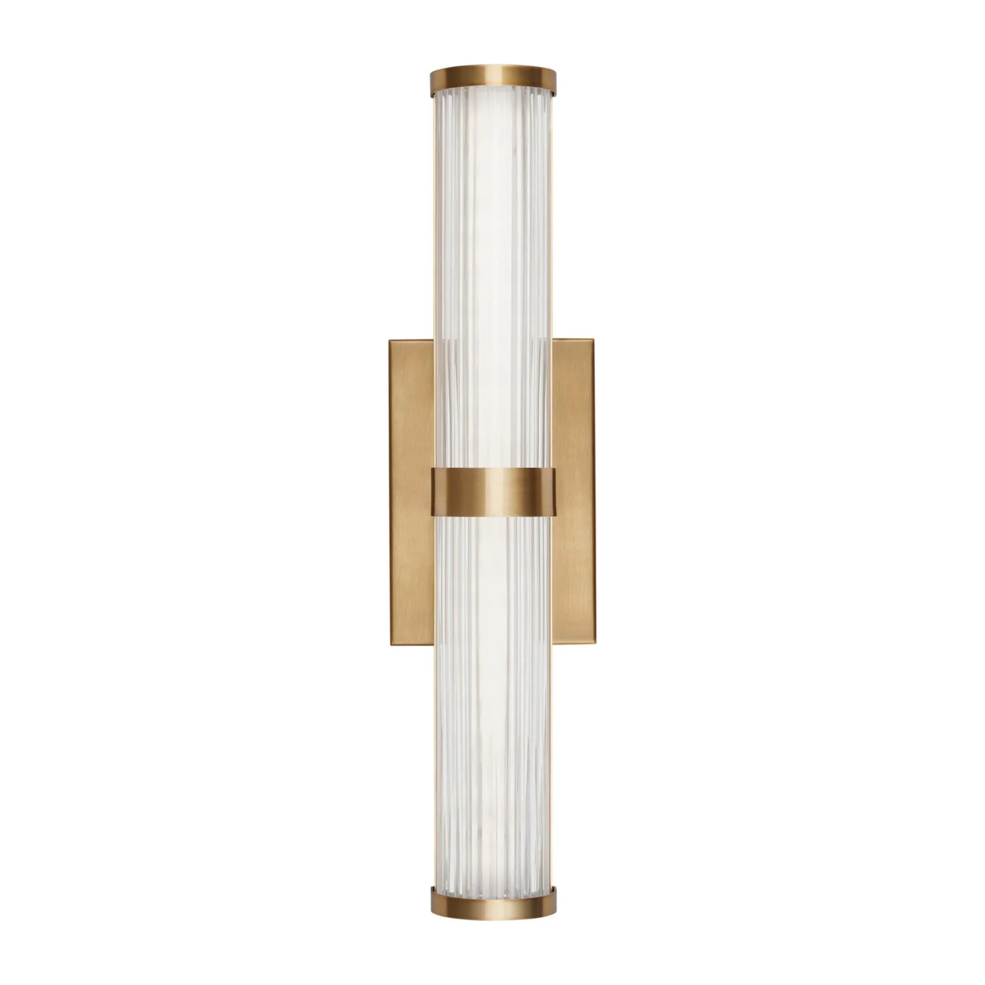 Syden 19" Small LED Wall/Bath Light, Satin Brass Finish - Bees Lighting