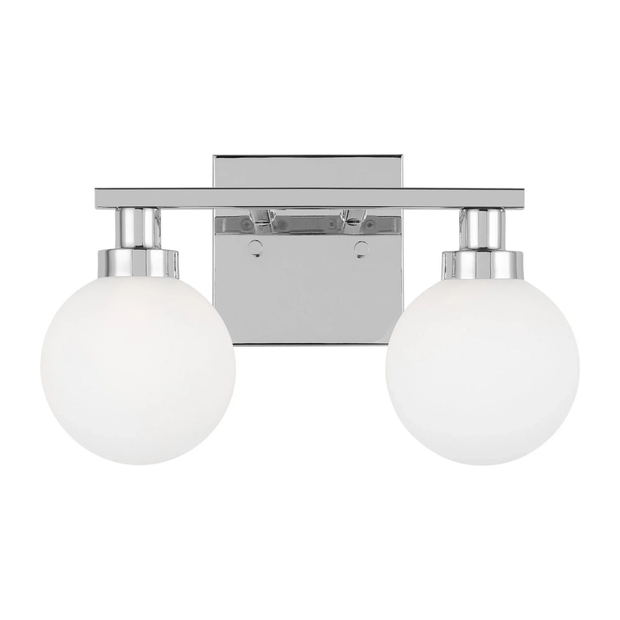 Clybourn 13" 2-Light Bathroom Vanity, Chrome Finish - Bees Lighting