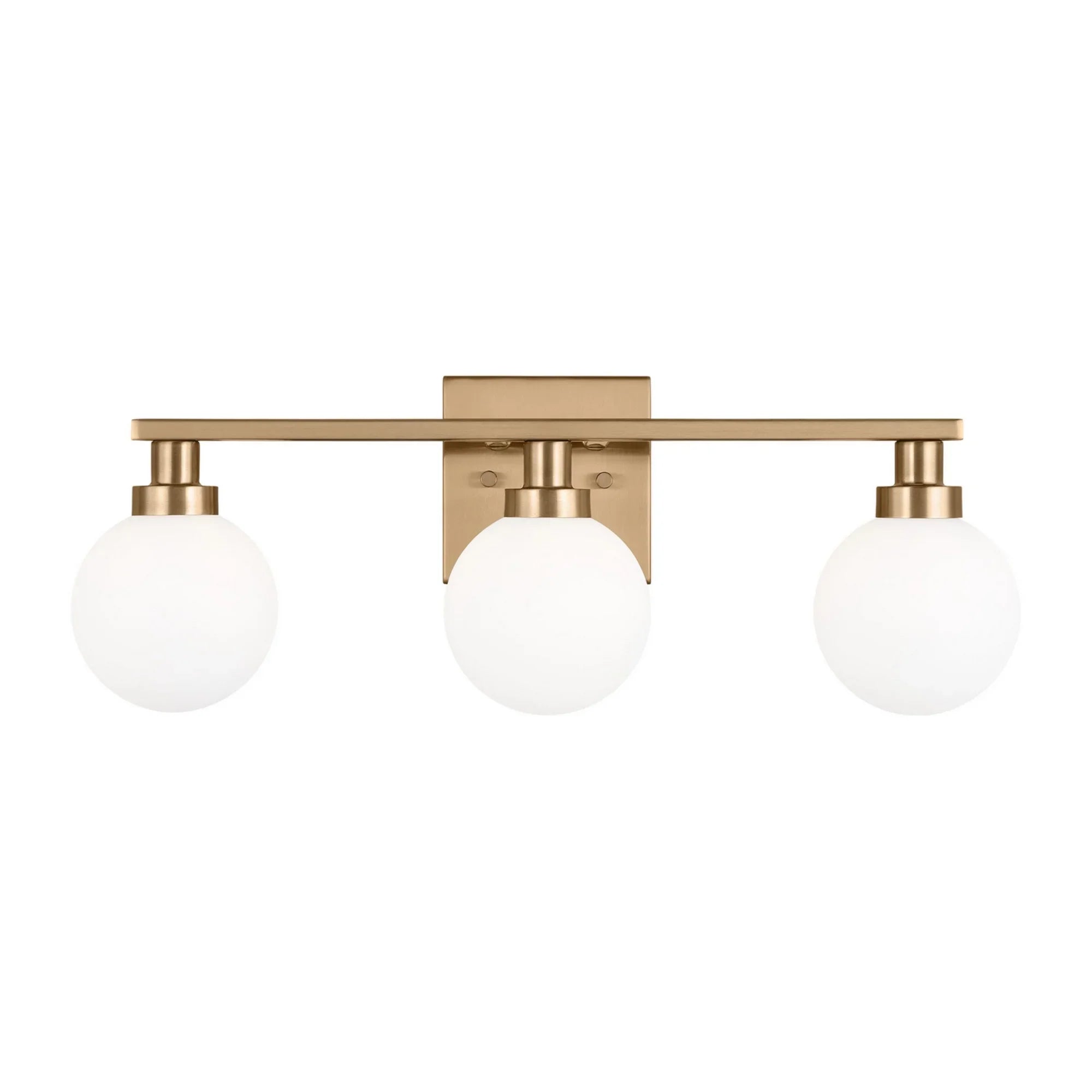 Clybourn 22" 3-Light Bathroom Vanity, Satin Brass Finish - Bees Lighting