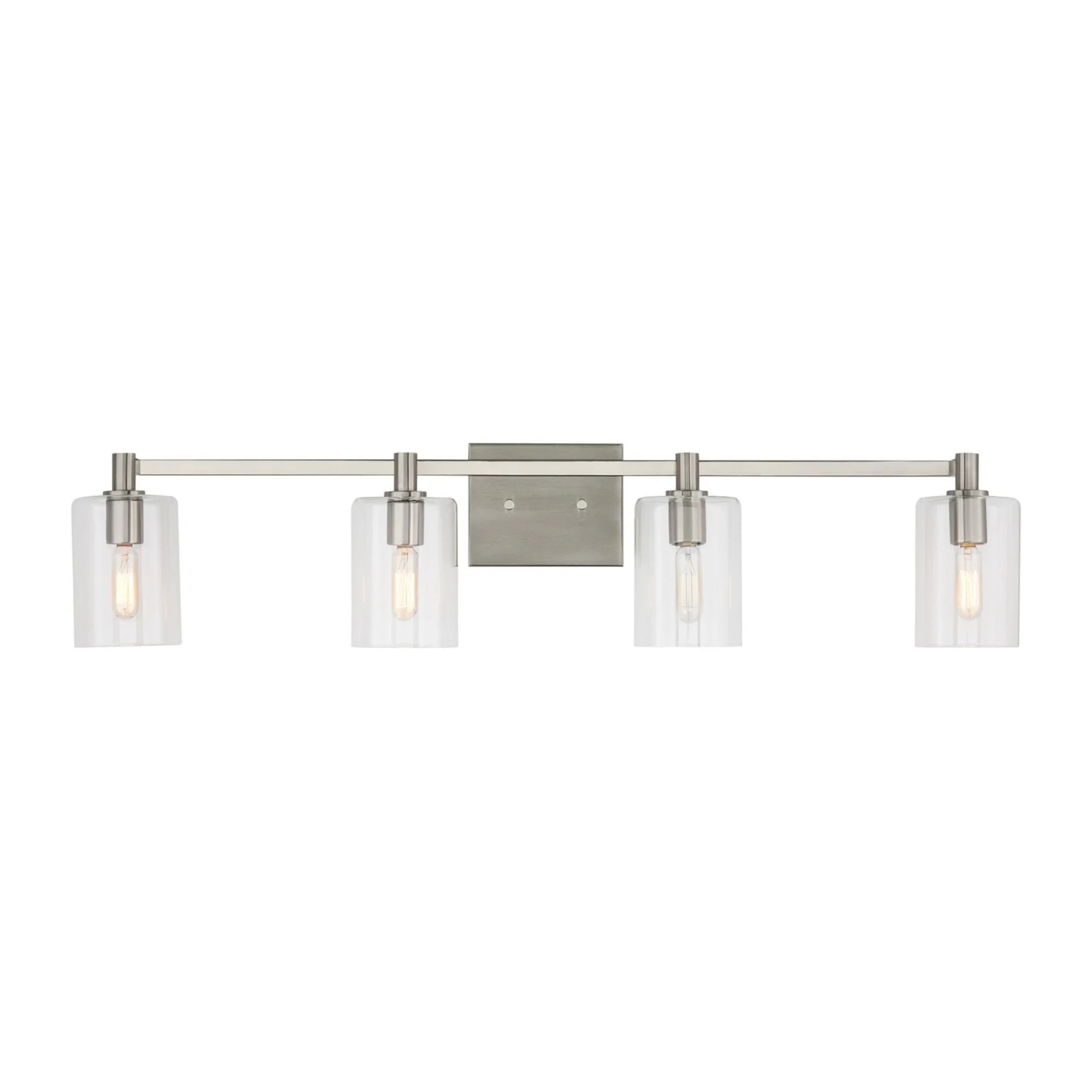 Fullton 35" 4-Light Bathroom Vanity, Brushed Nickel Finish - Bees Lighting