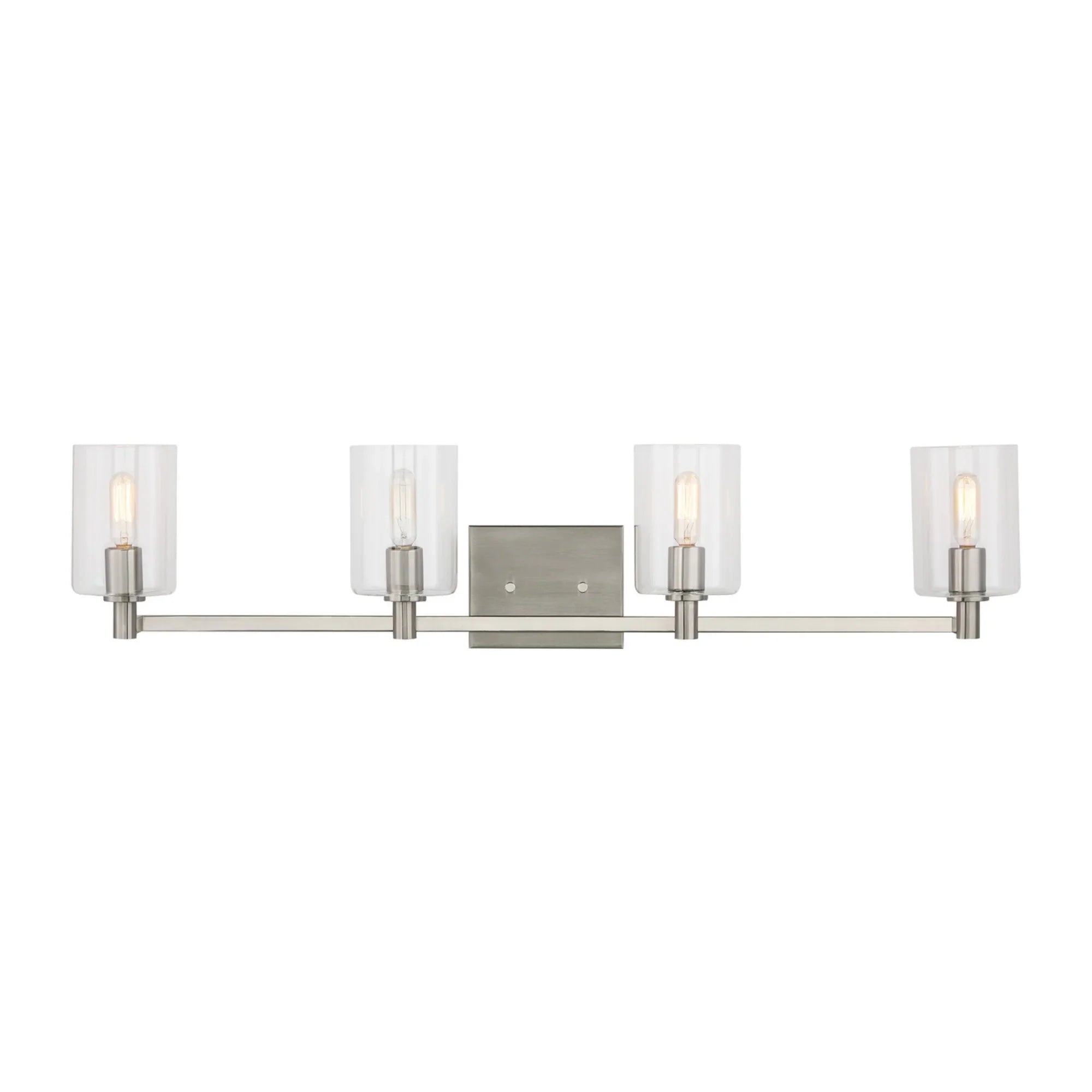 Fullton 35" 4-Light Bathroom Vanity, Brushed Nickel Finish - Bees Lighting