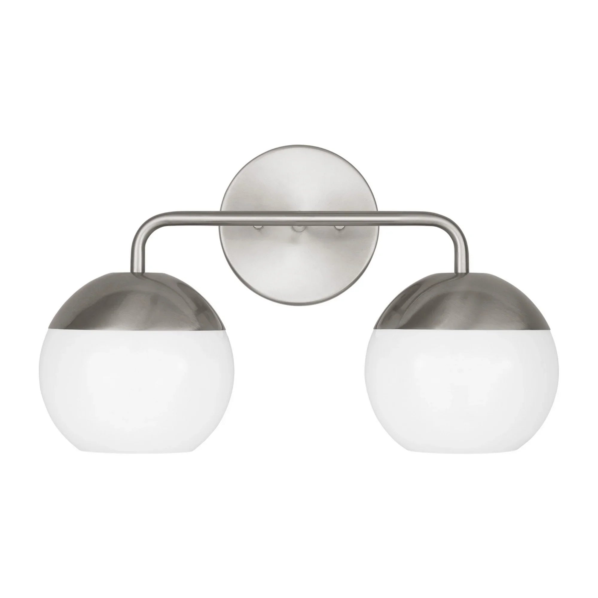 Alvin 17" 2-Light LED Bathroom Vanity, Brushed Nickel Finish - Bees Lighting