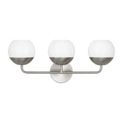 Alvin 24" 3-Light LED Bathroom Vanity, Brushed Nickel Finish - Bees Lighting