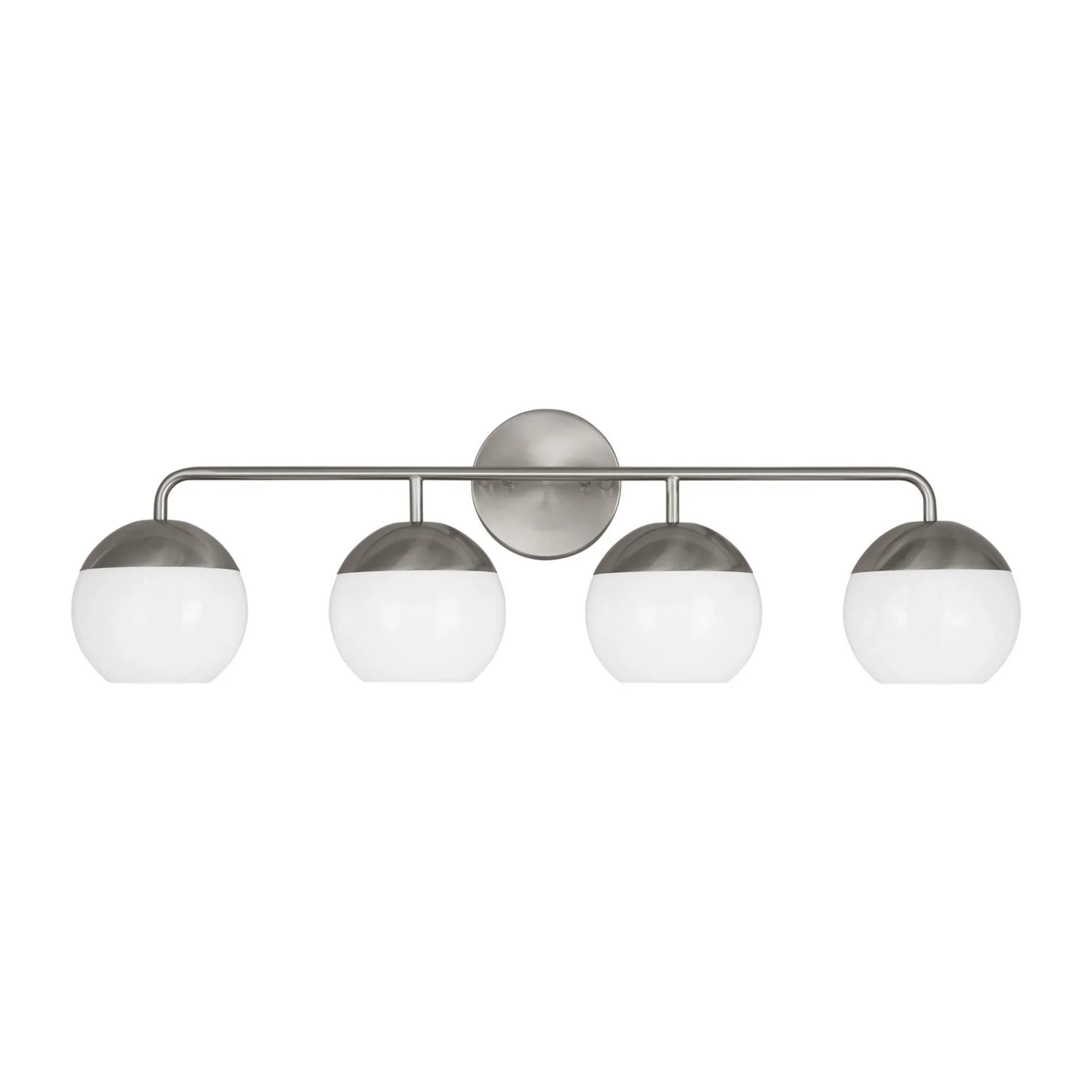 Alvin 33" 4-Light LED Bathroom Vanity, Brushed Nickel Finish - Bees Lighting