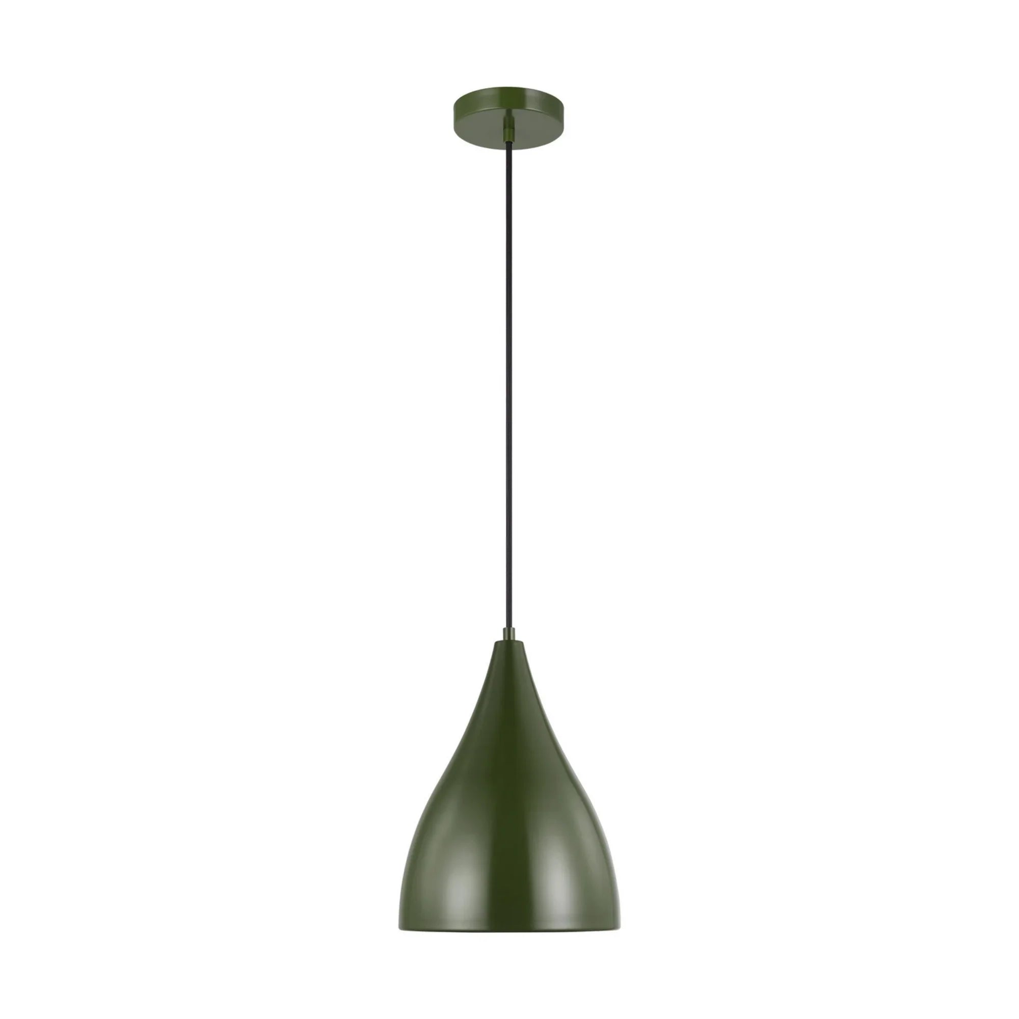 Oden 12" Small Pendant, Olive Finish - Bees Lighting
