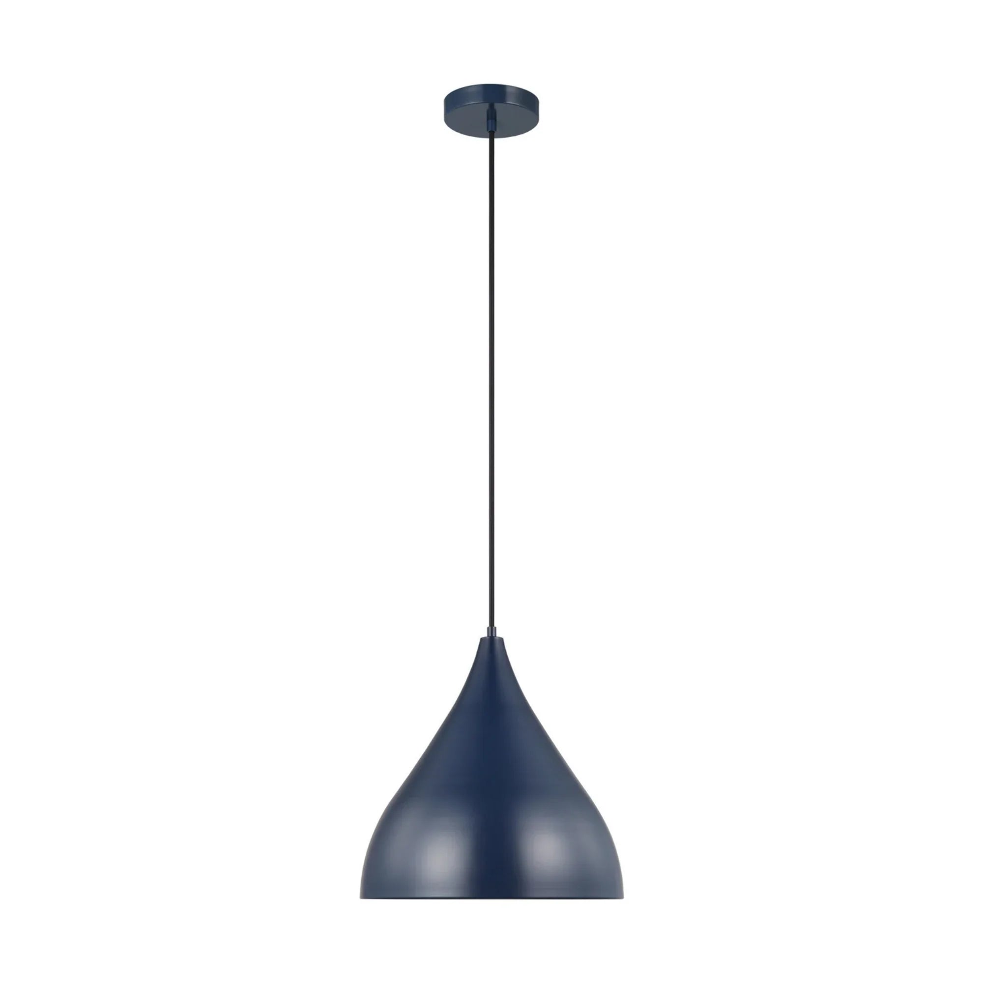 Oden 14" LED Medium Pendant, Navy Finish - Bees Lighting