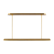 Carson 48" LED Linear Chandelier, Burnished Brass Finish - Bees Lighting