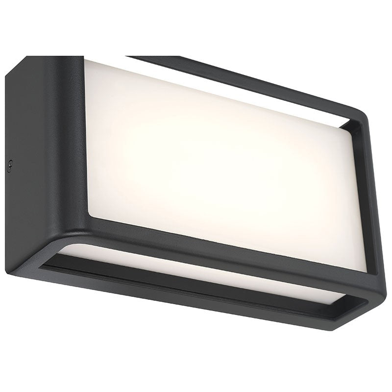 Malibu 9 in. LED Outdoor Wall Sconce Black Finish
