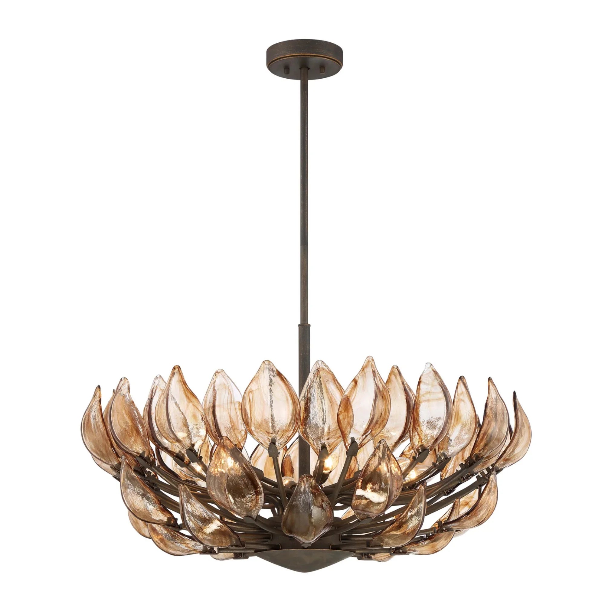 Arboles 33" 8-Light Pendant, Heritage Bronze Finish - Bees Lighting