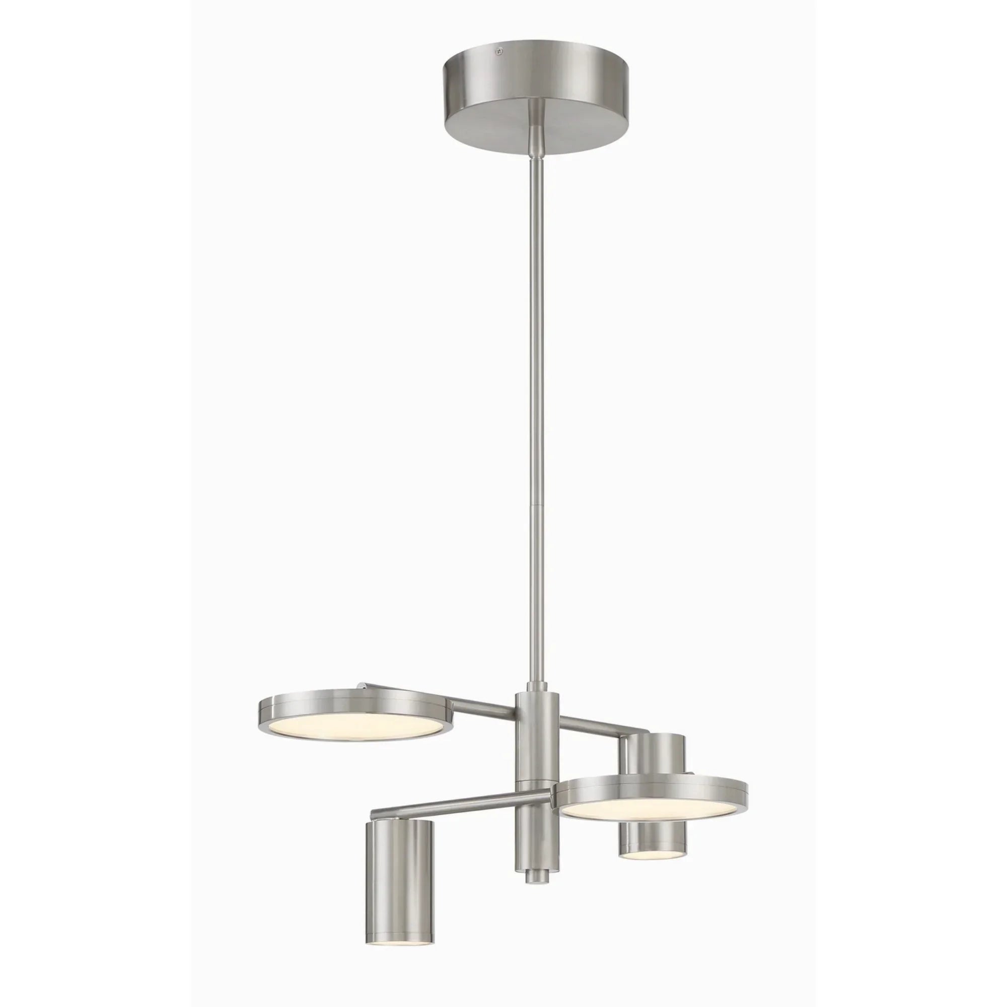 Swivel LED Chandelier Brushed Nickel finish - Bees Lighting