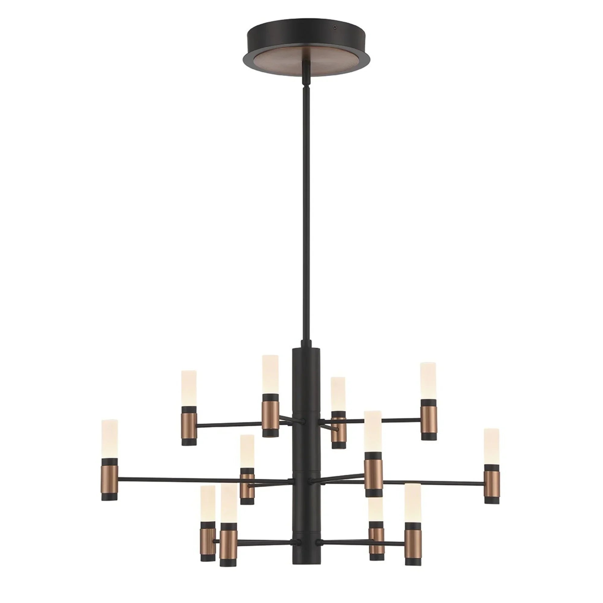Albany LED Chandelier Black & Brass - Bees Lighting