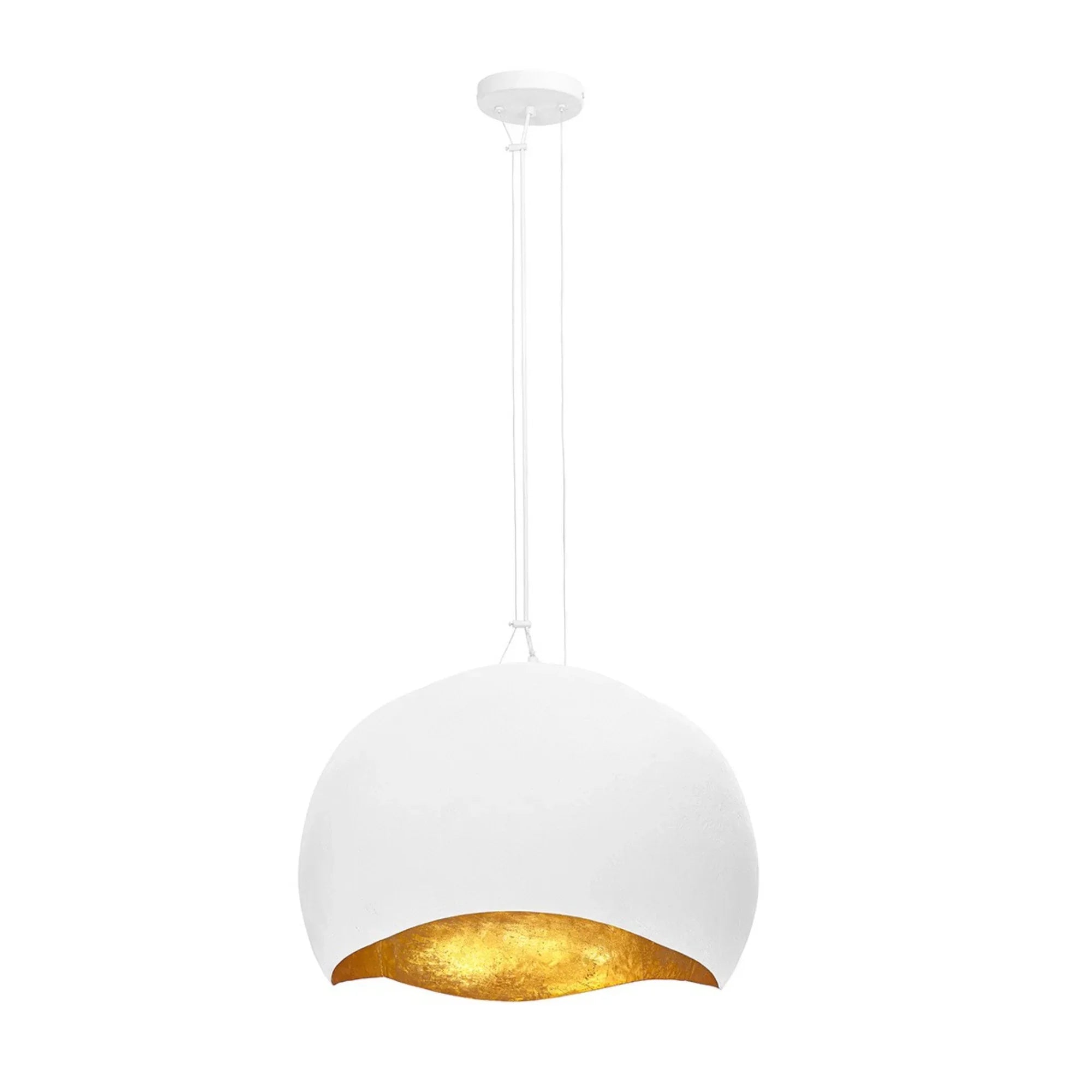 Baleia Pendant Light White & Gold Finish - Bees Lighting