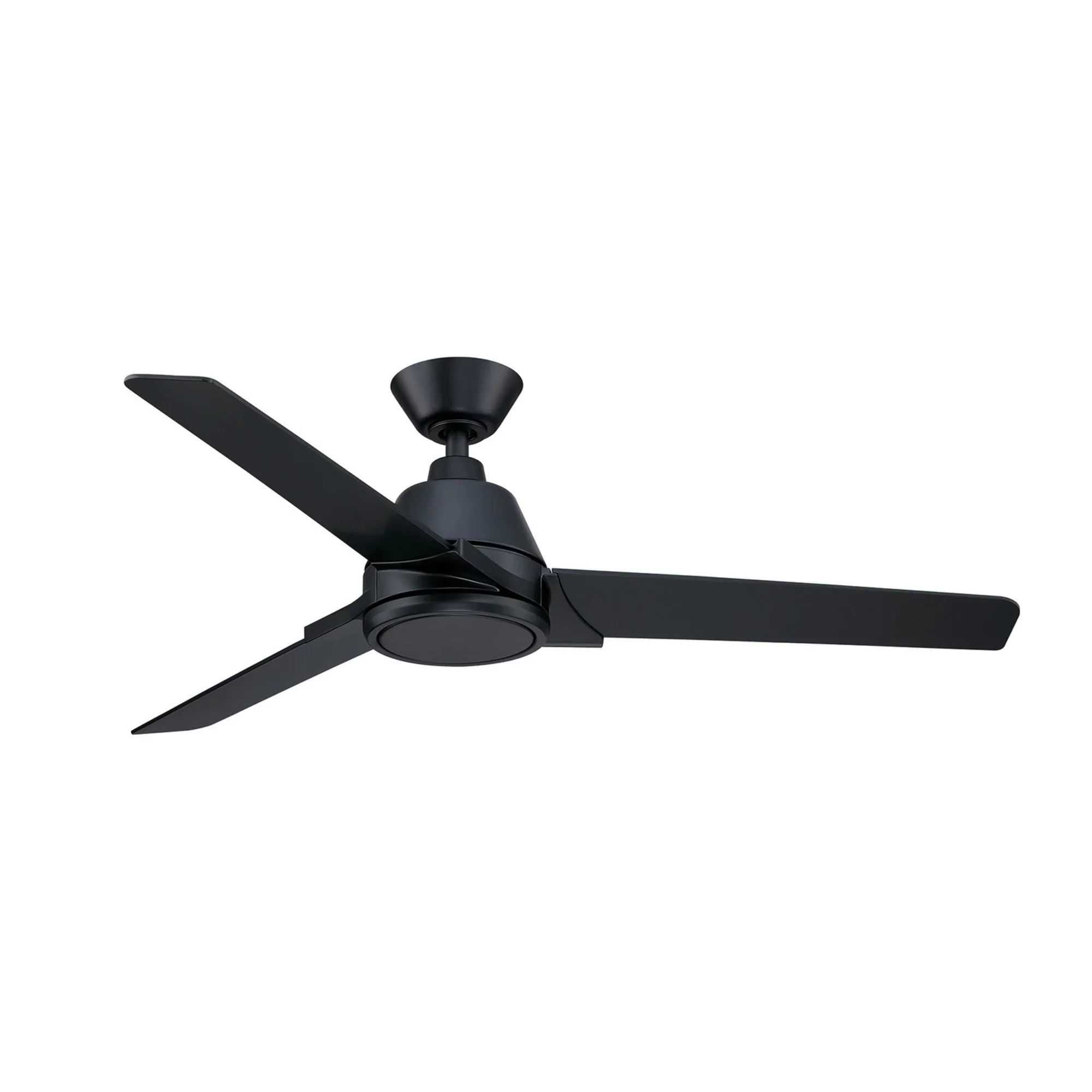 Pyramid 52 Inch Black Damp Rated LED Ceiling Fan with Remote - Bees Lighting