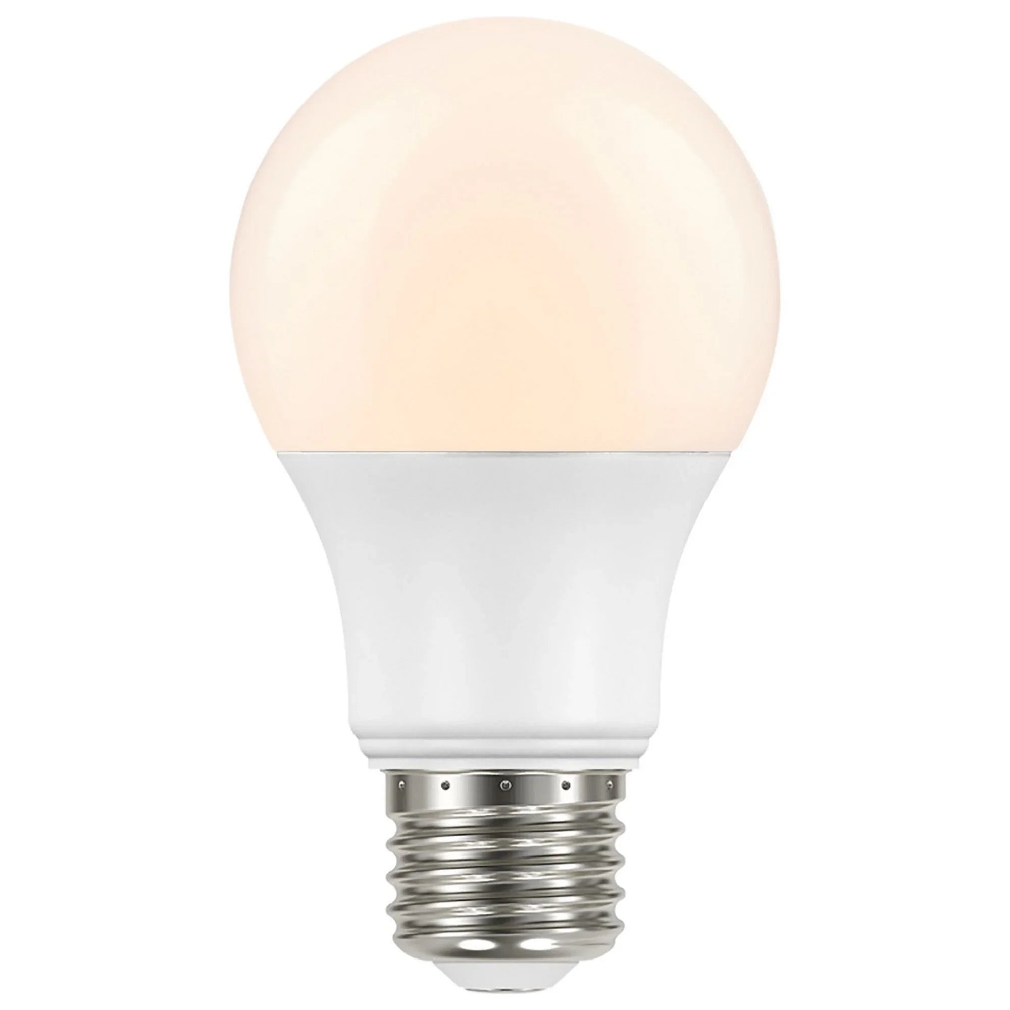 Dusk to Dawn A19 LED Bulb, 8W, 800lm, 2700K, E26 Medium Base, Frosted Finish, With Photocell - Bees Lighting