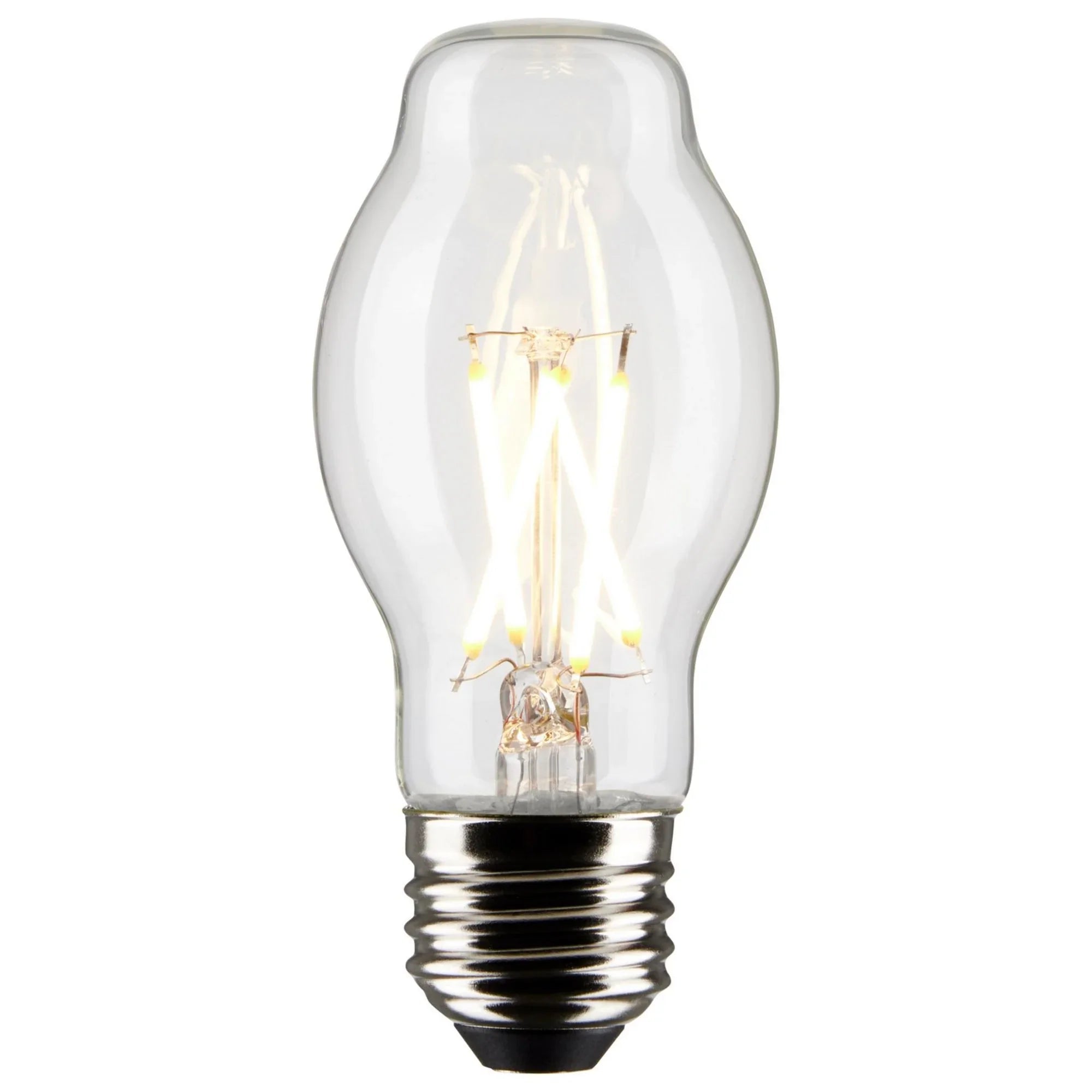 BT15 Filament LED Bulb, 5 Watts, 450lm, 40W Equal, 2700K, E26 Medium Base, Clear, Pack of 2 - Bees Lighting