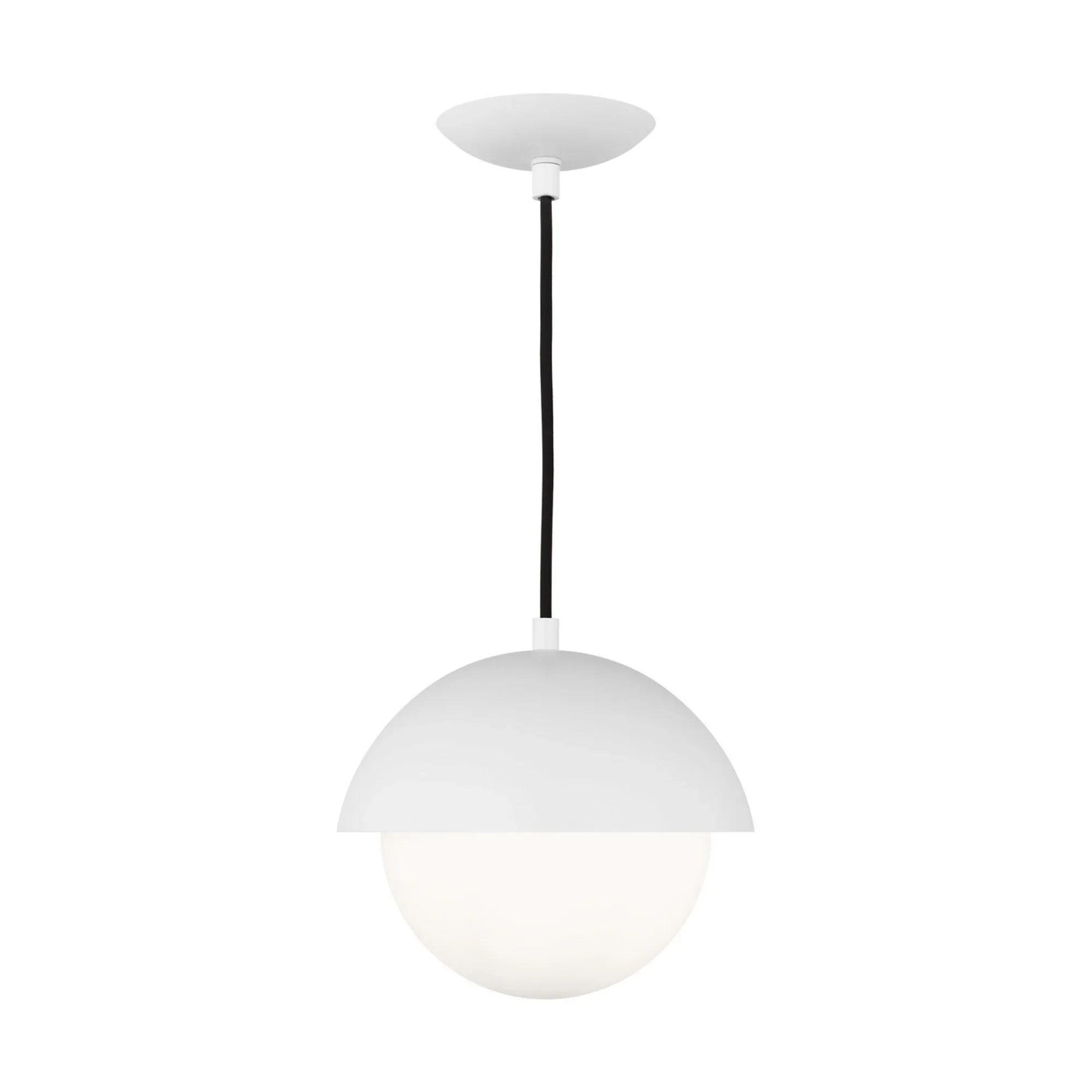 Hyde 10" Small Pendant, Matte White Finish - Bees Lighting