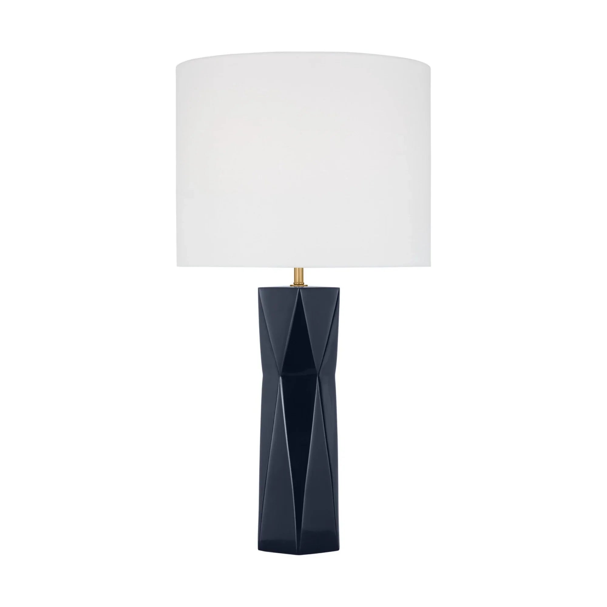Fernwood 27" Table Lamp, Gloss Navy Finish - Bees Lighting