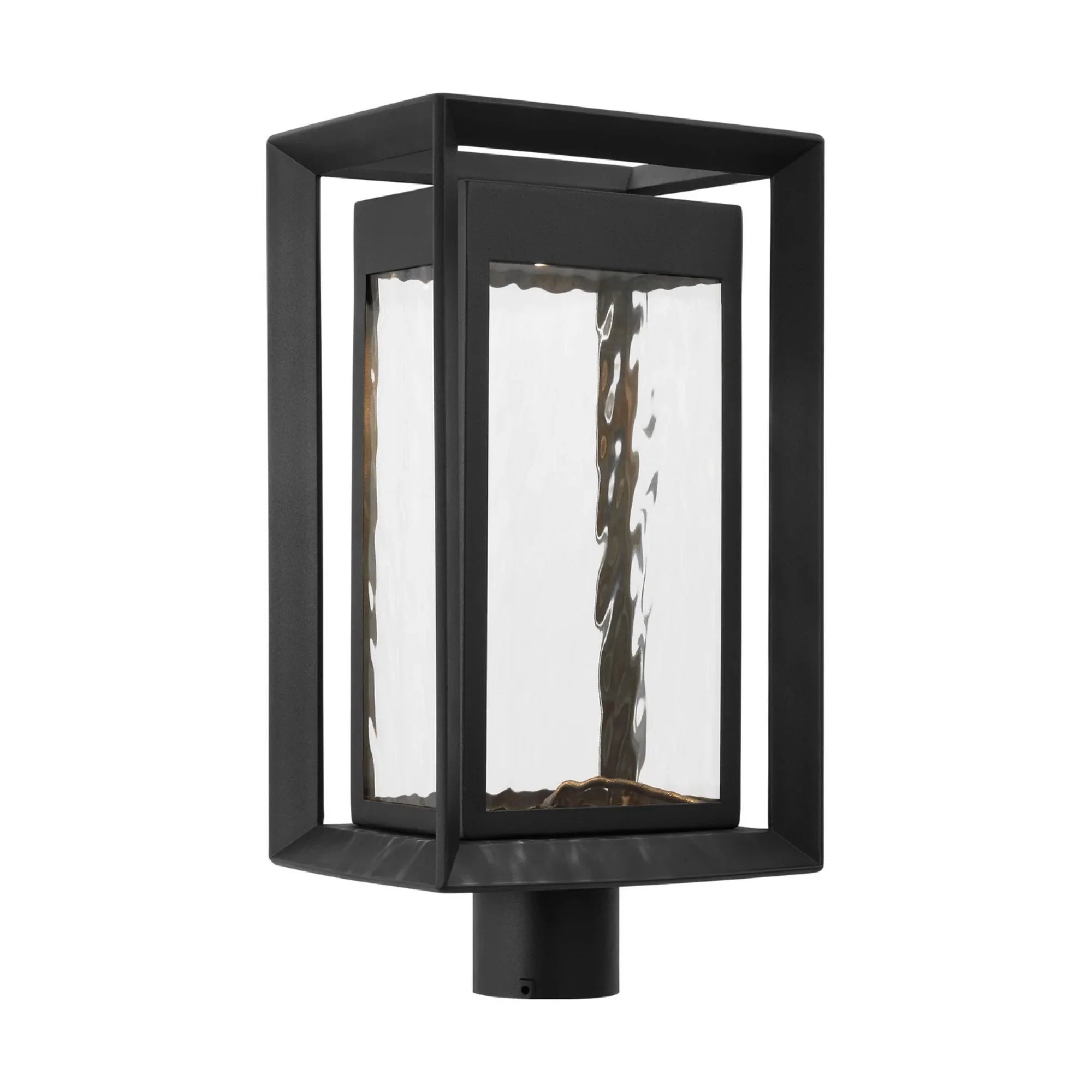 Urbandale 19" LED Post Lantern, Textured Black Finish - Bees Lighting