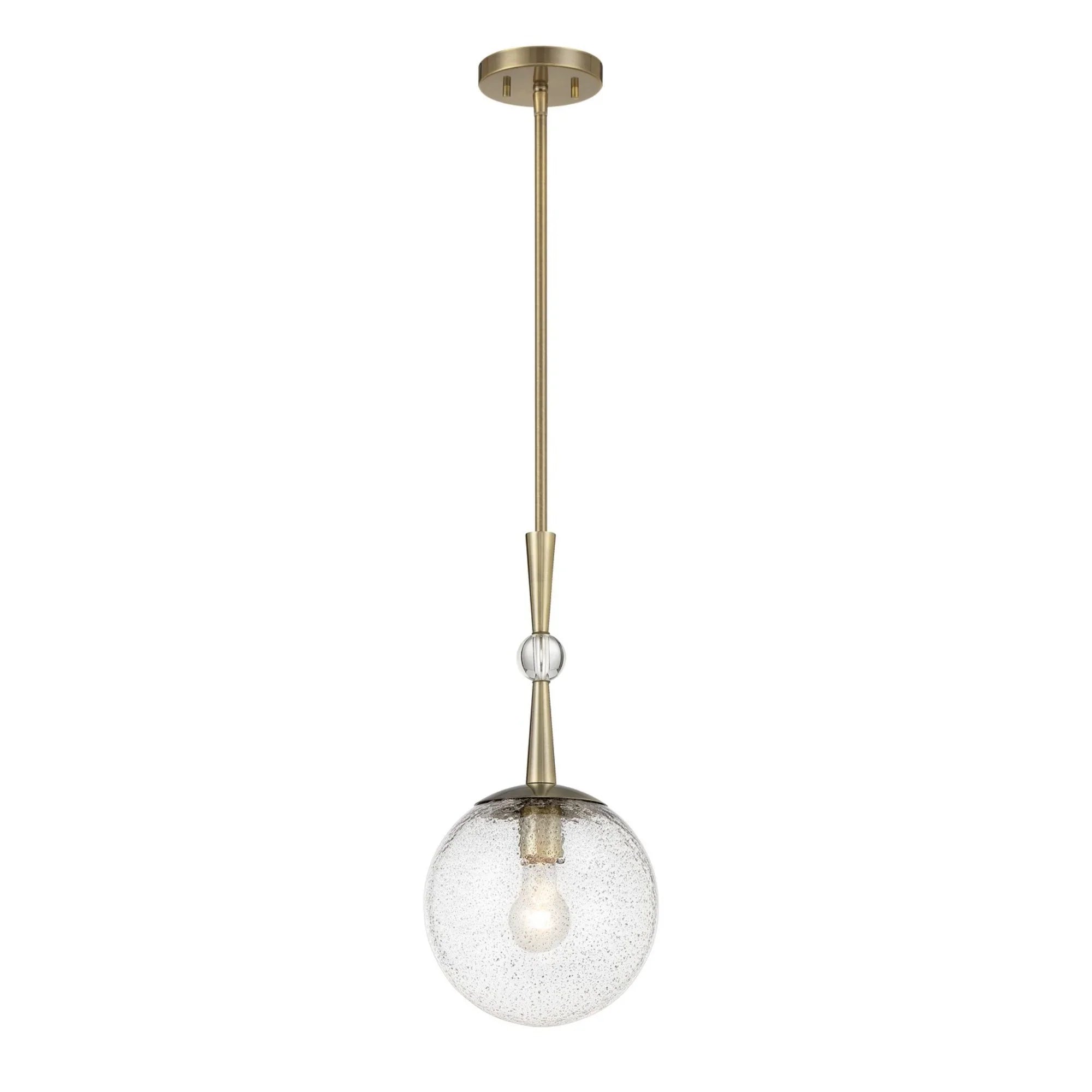 Populuxe 19" Mini Pendant, Oxidized Aged Brass Finish - Bees Lighting