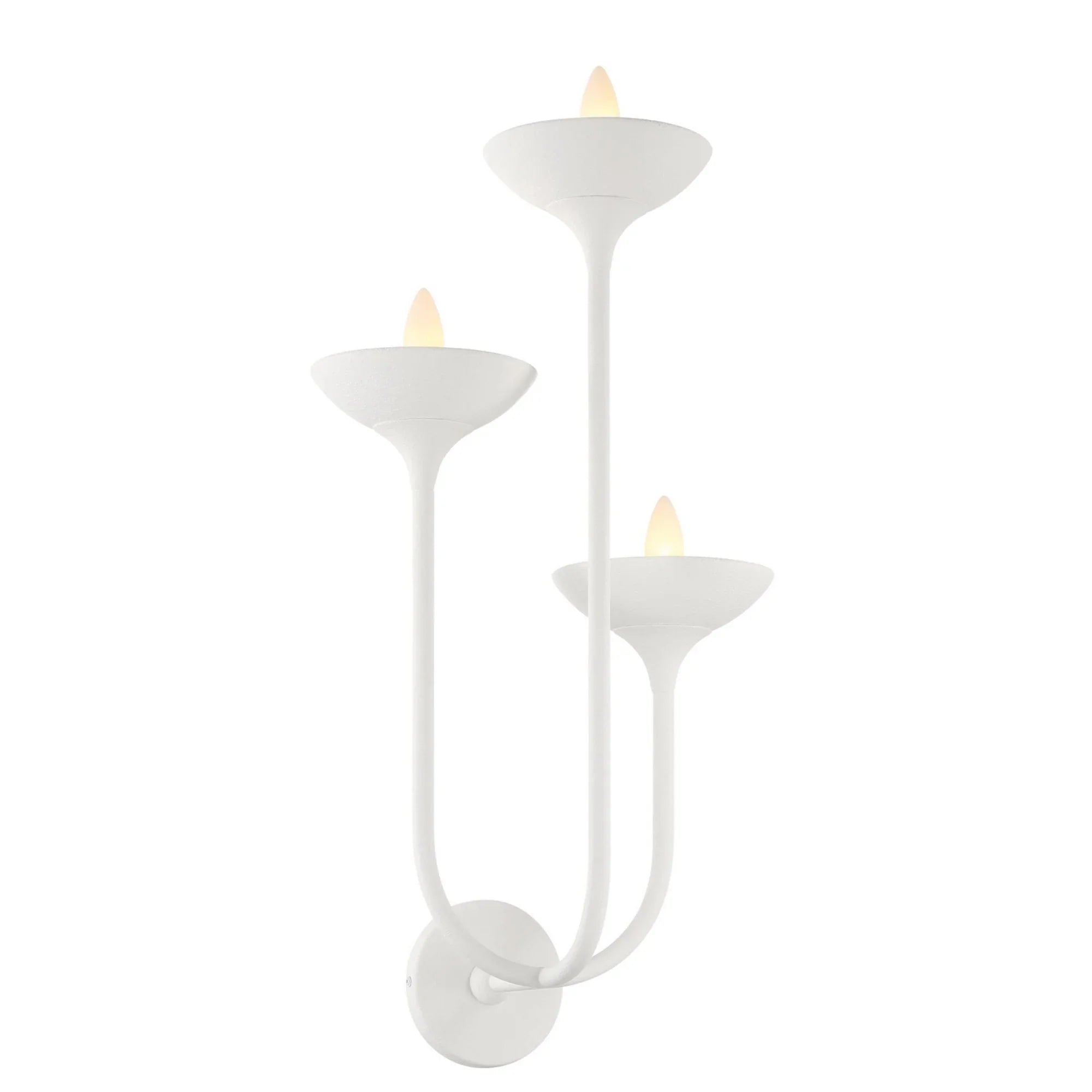 Ryton 27" 3-Light Wall Sconce, Plaster White Finish - Bees Lighting