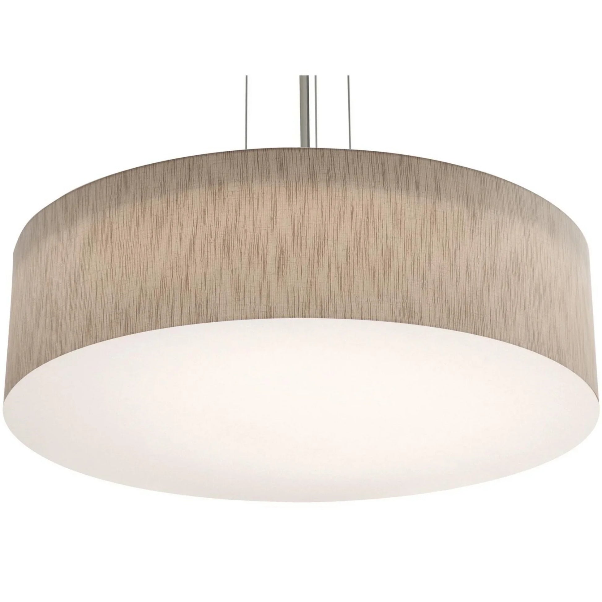 Anton 30" 4-Light Pendant, Satin Nickel & Jute Finish - Bees Lighting