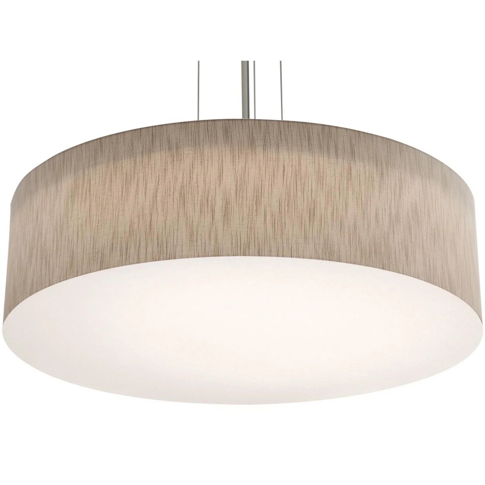 Anton 30" 4-Light Pendant, Satin Nickel & Jute Finish - Bees Lighting