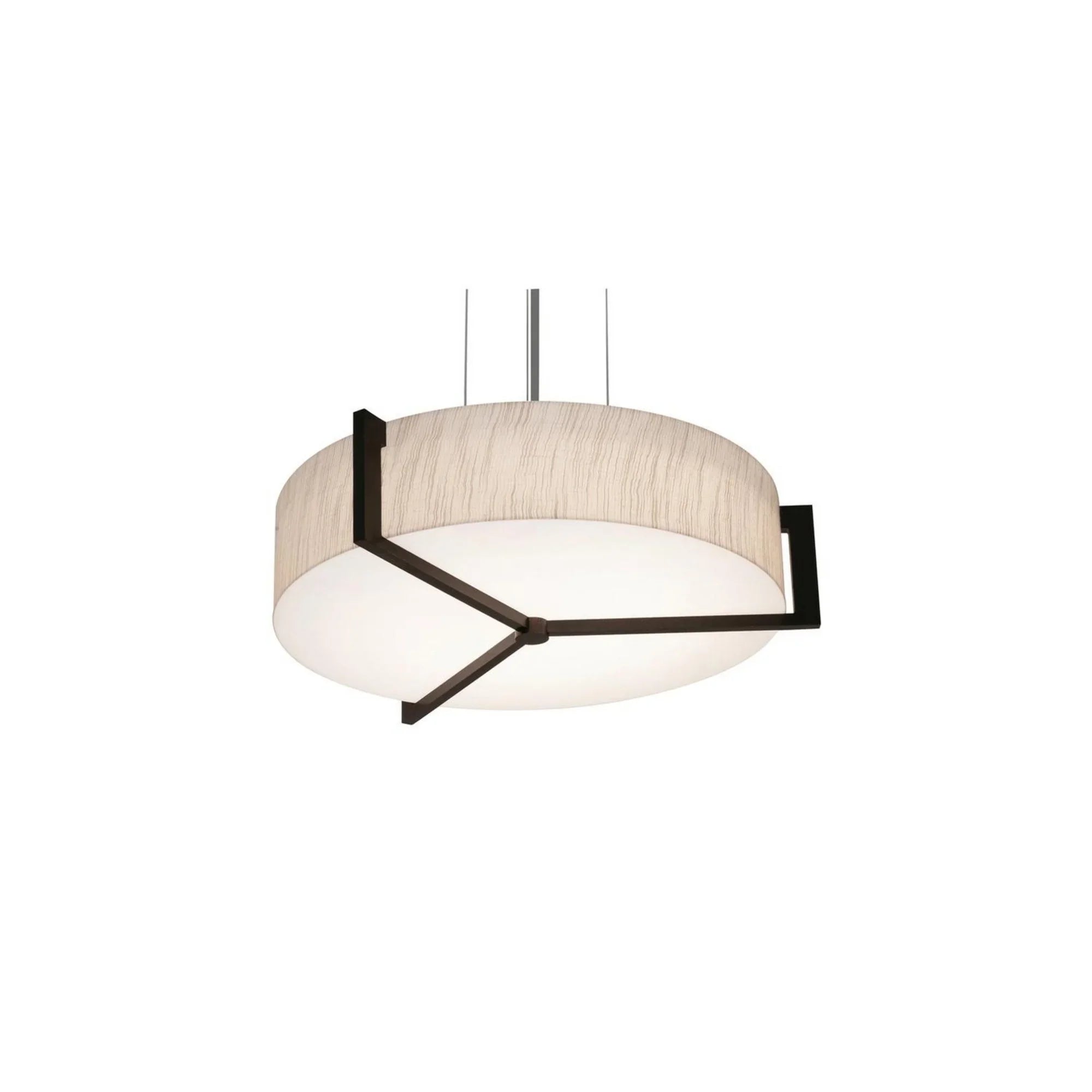 Apex 17" 3-Light Pendant, Jute & Espresso Shade - Bees Lighting