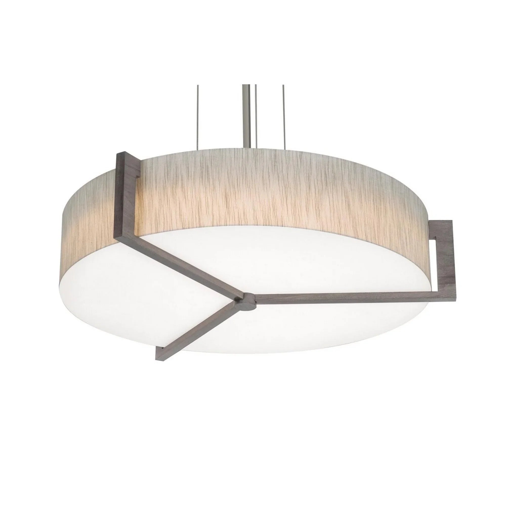 Apex 27" LED Pendant, Jute & Weathered Grey Shade - Bees Lighting