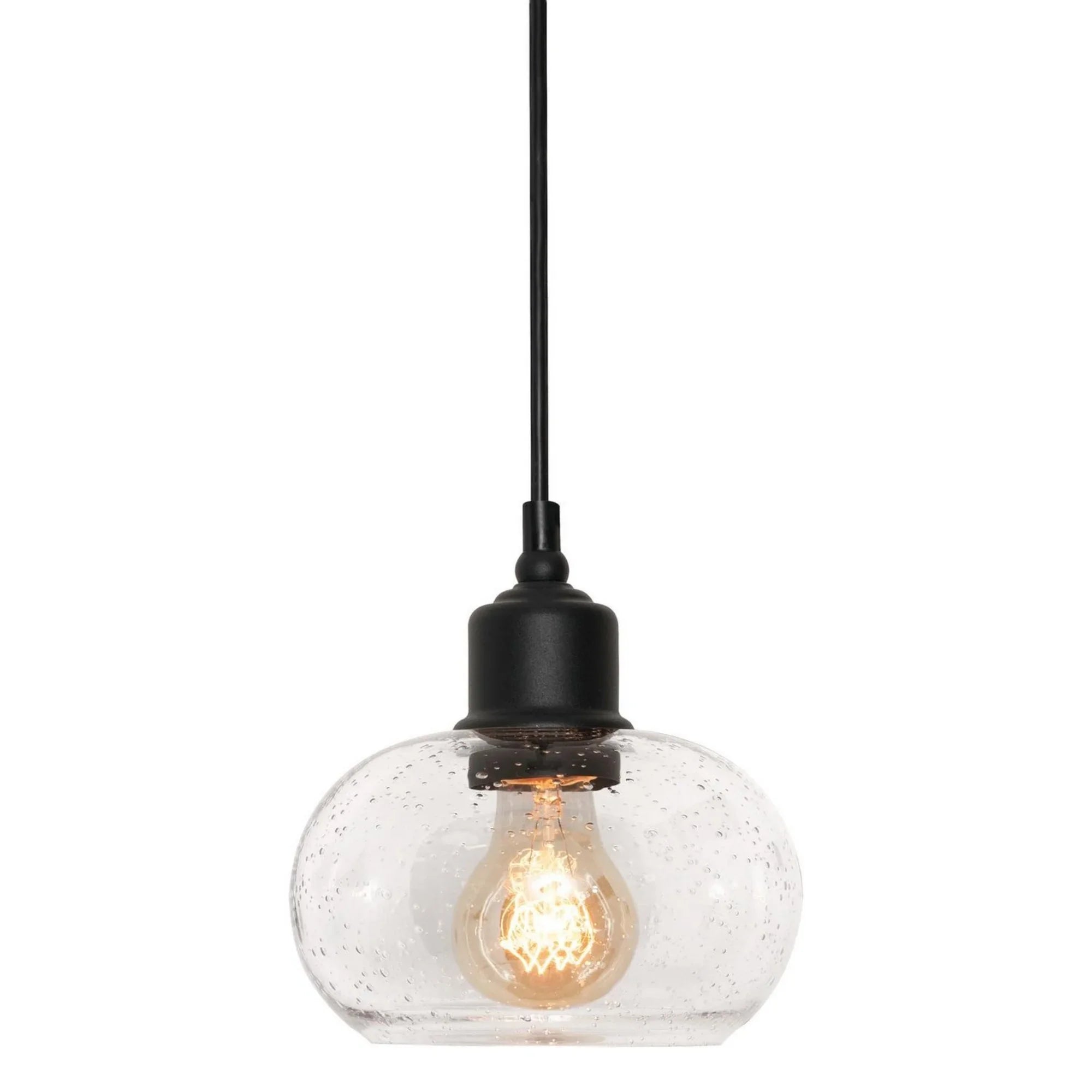 Laney 7" Mini Pendant, Black Finish - Bees Lighting