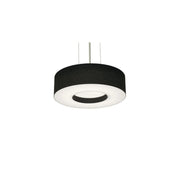 Montclair 12" 2-Light Pendant, Satin Nickel Finish & Black Shade - Bees Lighting