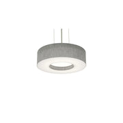 Montclair 12" 2-Light Pendant, Satin Nickel Finish & Grey Shade - Bees Lighting