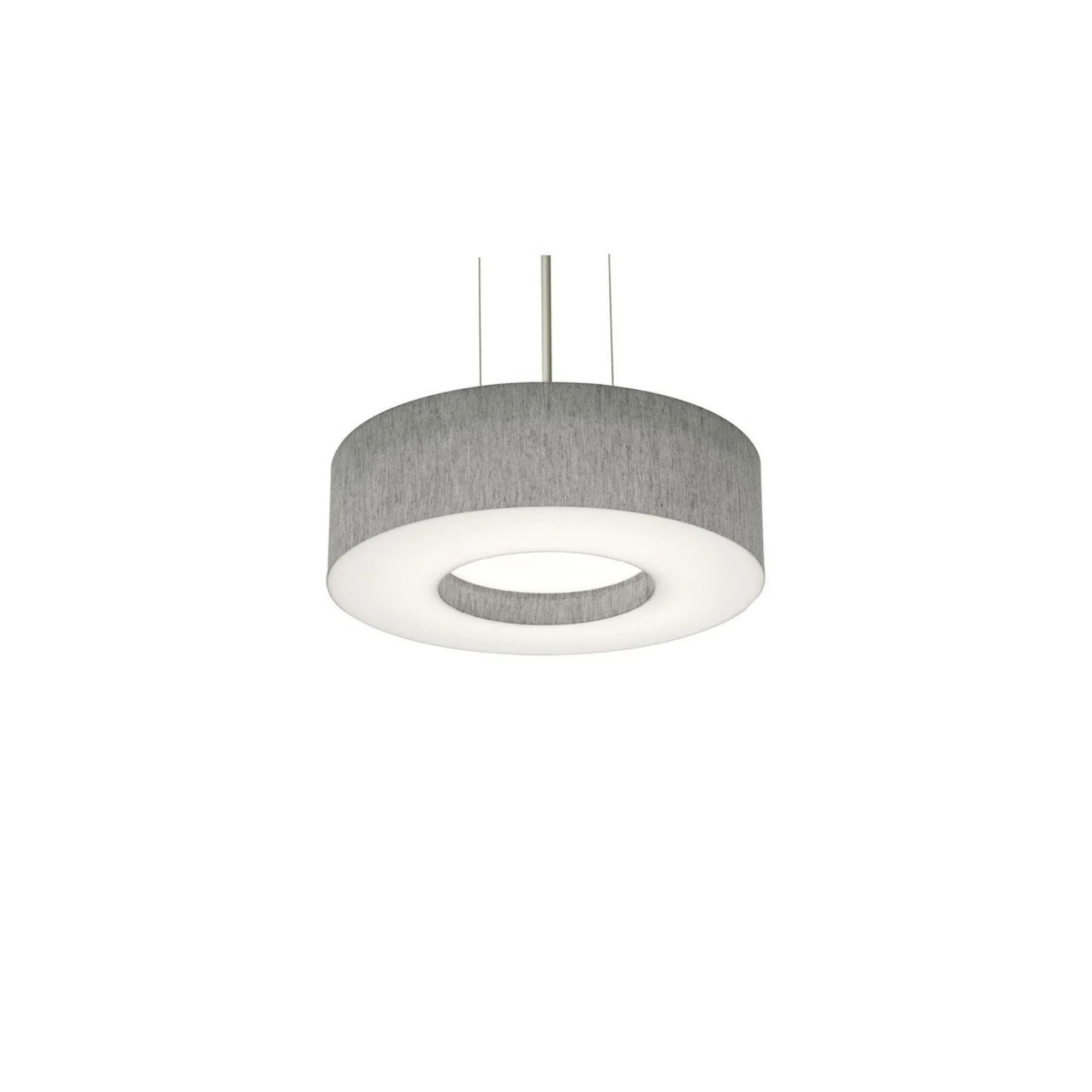 Montclair 12" 2-Light Pendant, Satin Nickel Finish & Grey Shade - Bees Lighting