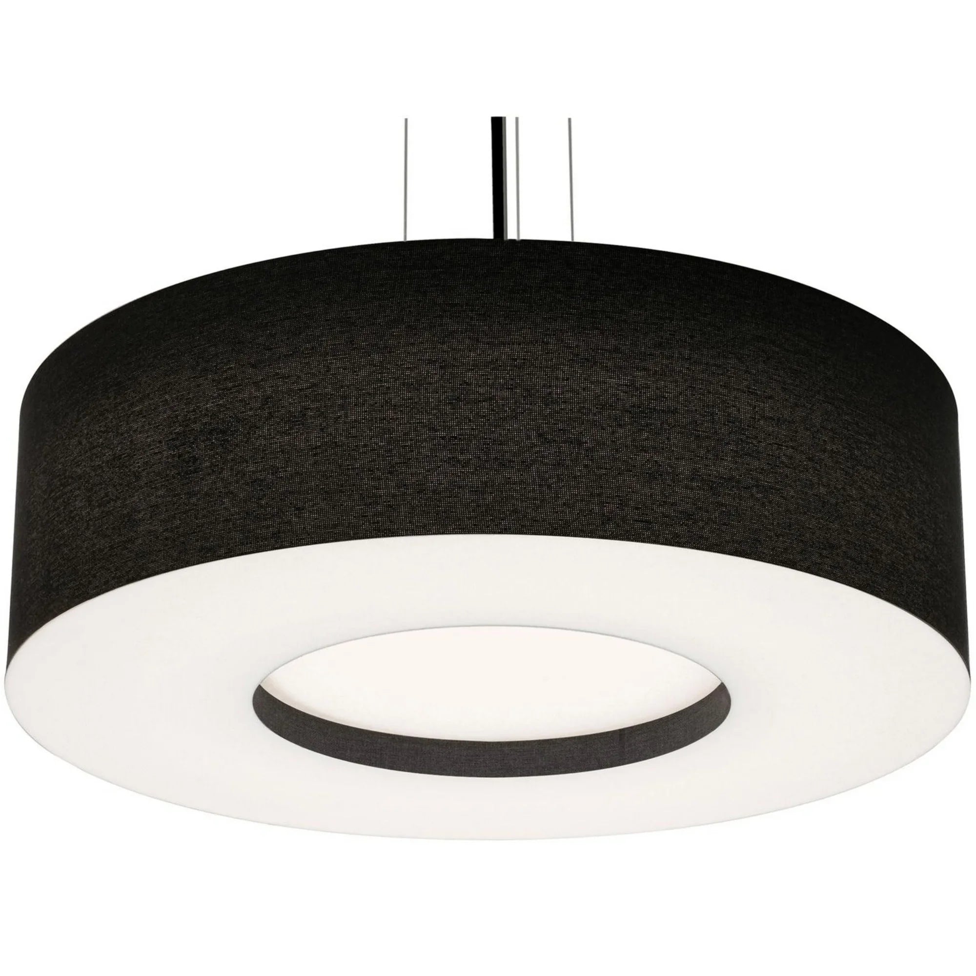 Montclair 30" 4-Light Pendant, Black Finish & Black Shade - Bees Lighting