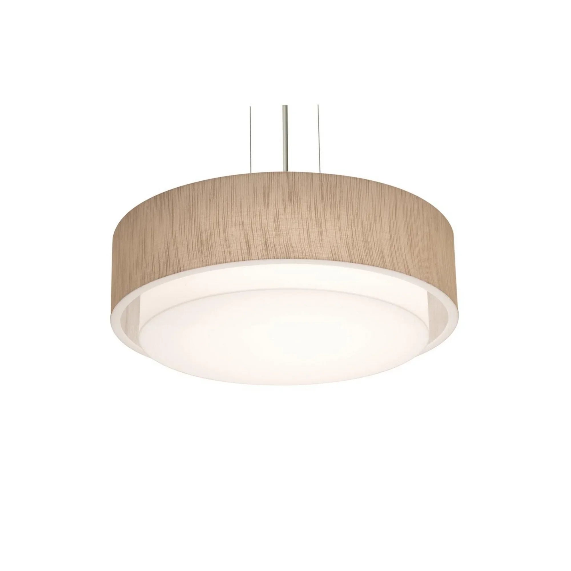 Sanibel 18" 3-Light Pendant, Satin Nickel & Jute Shade - Bees Lighting