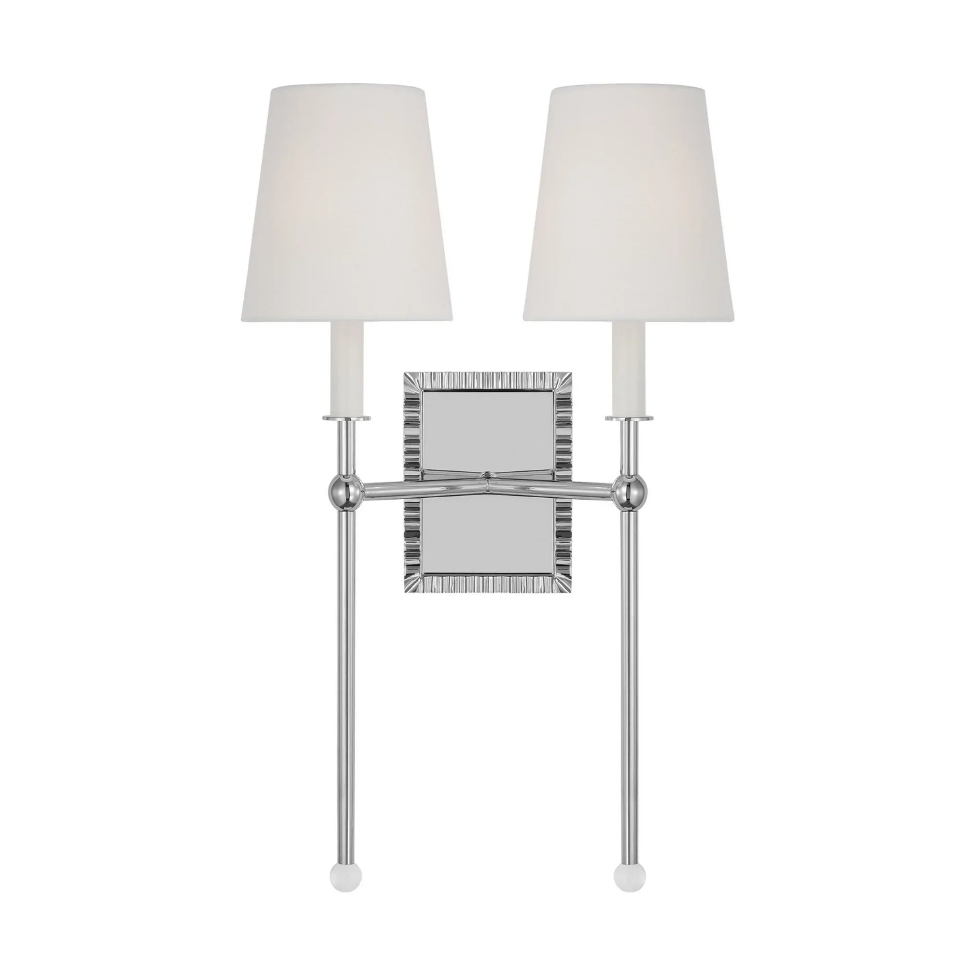 Baxley 21" Double Wall Sconce, Polished Nickel Finish - Bees Lighting