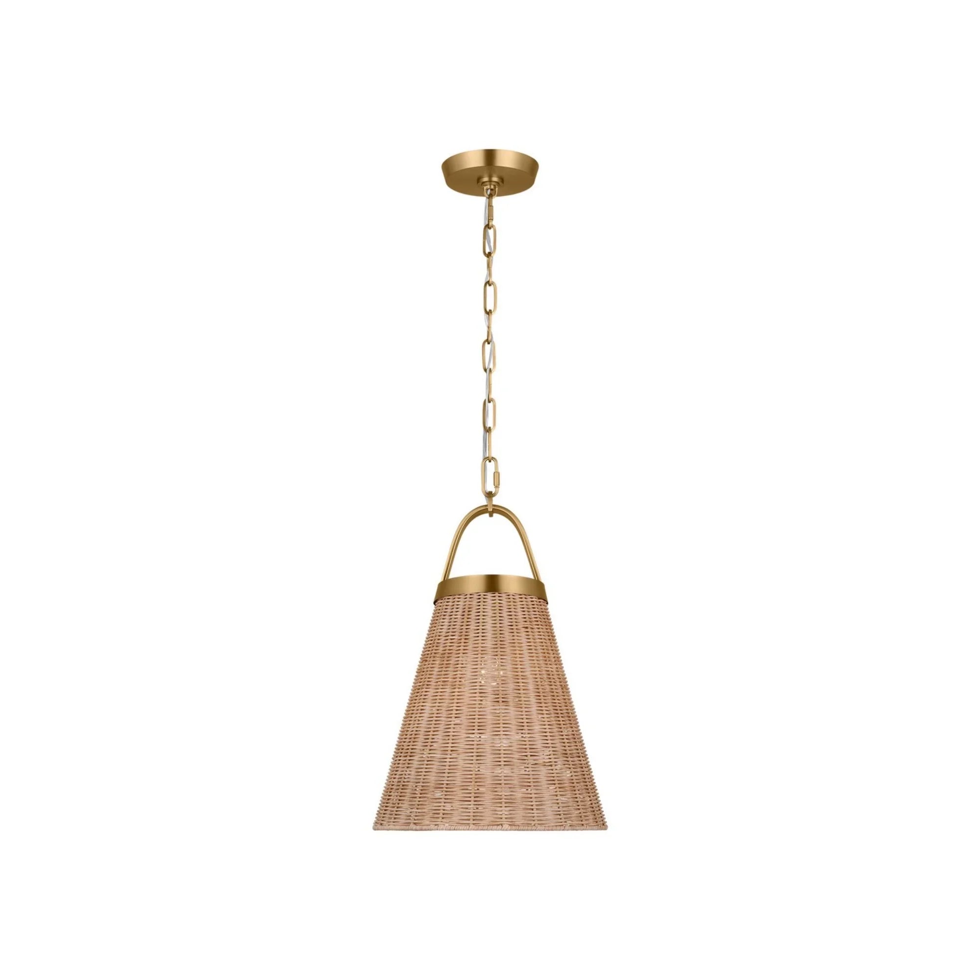 Whitby 19" Medium Pendant, Burnished Brass Finish - Bees Lighting