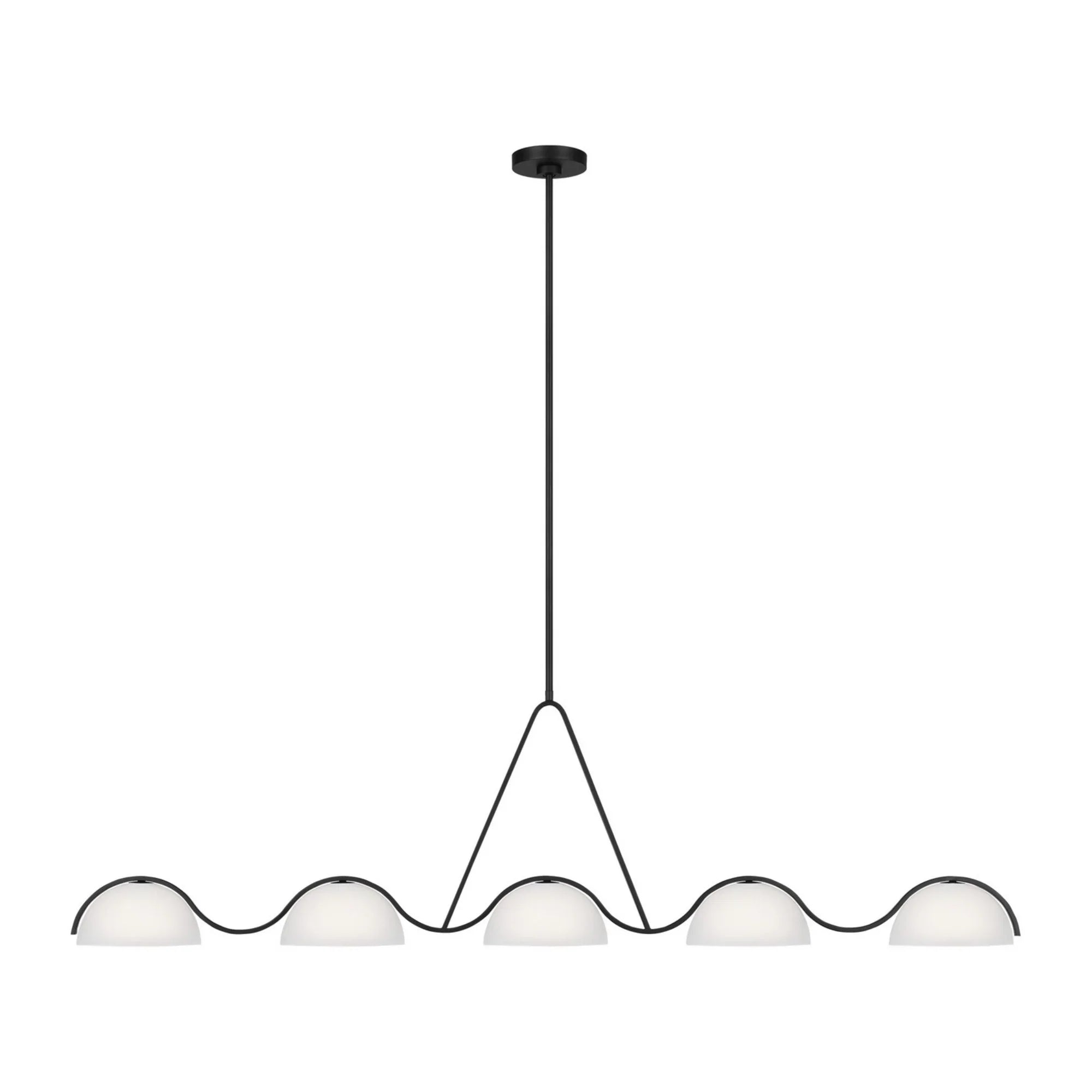 Nido 60" Linear Chandelier, Midnight Black Finish - Bees Lighting