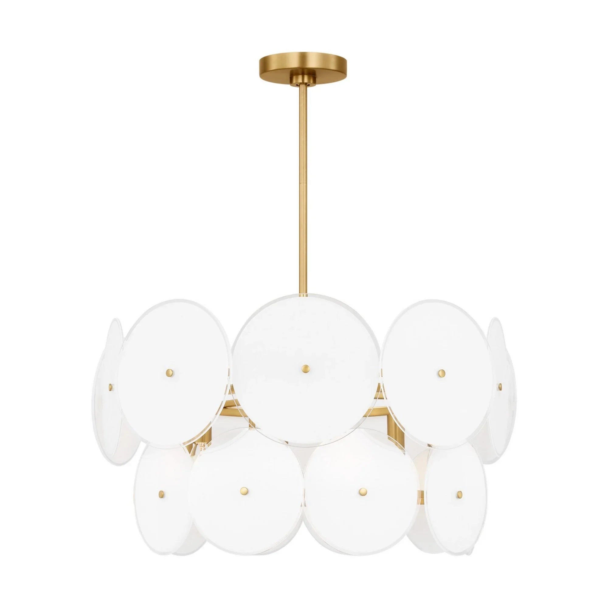 Emery 24" 6-Light Medium Chandelier, Burnished Brass Finish - Bees Lighting