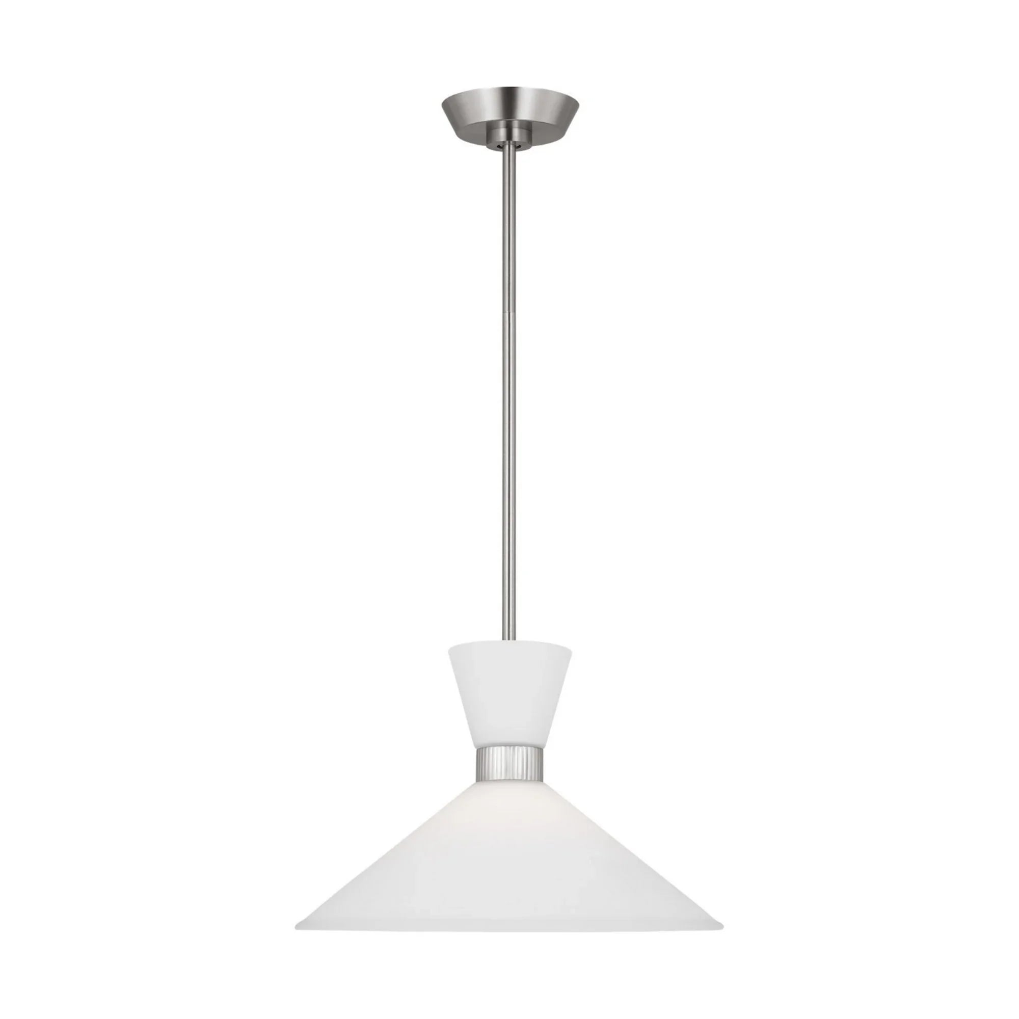 Belcarra 15" Medium Pendant, Brushed Steel Finish - Bees Lighting