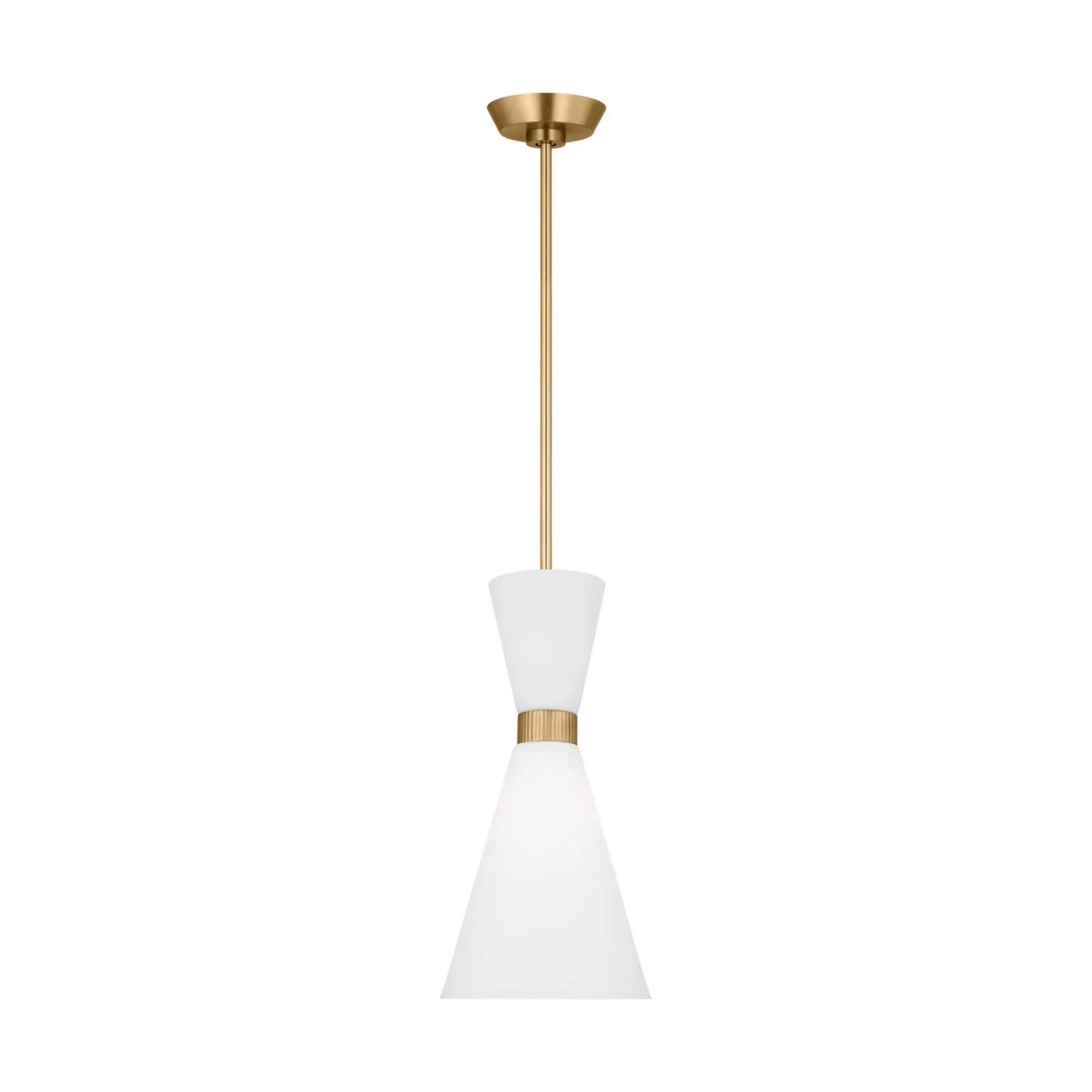 Belcarra 8" Small Pendant, Satin Brass Finish - Bees Lighting