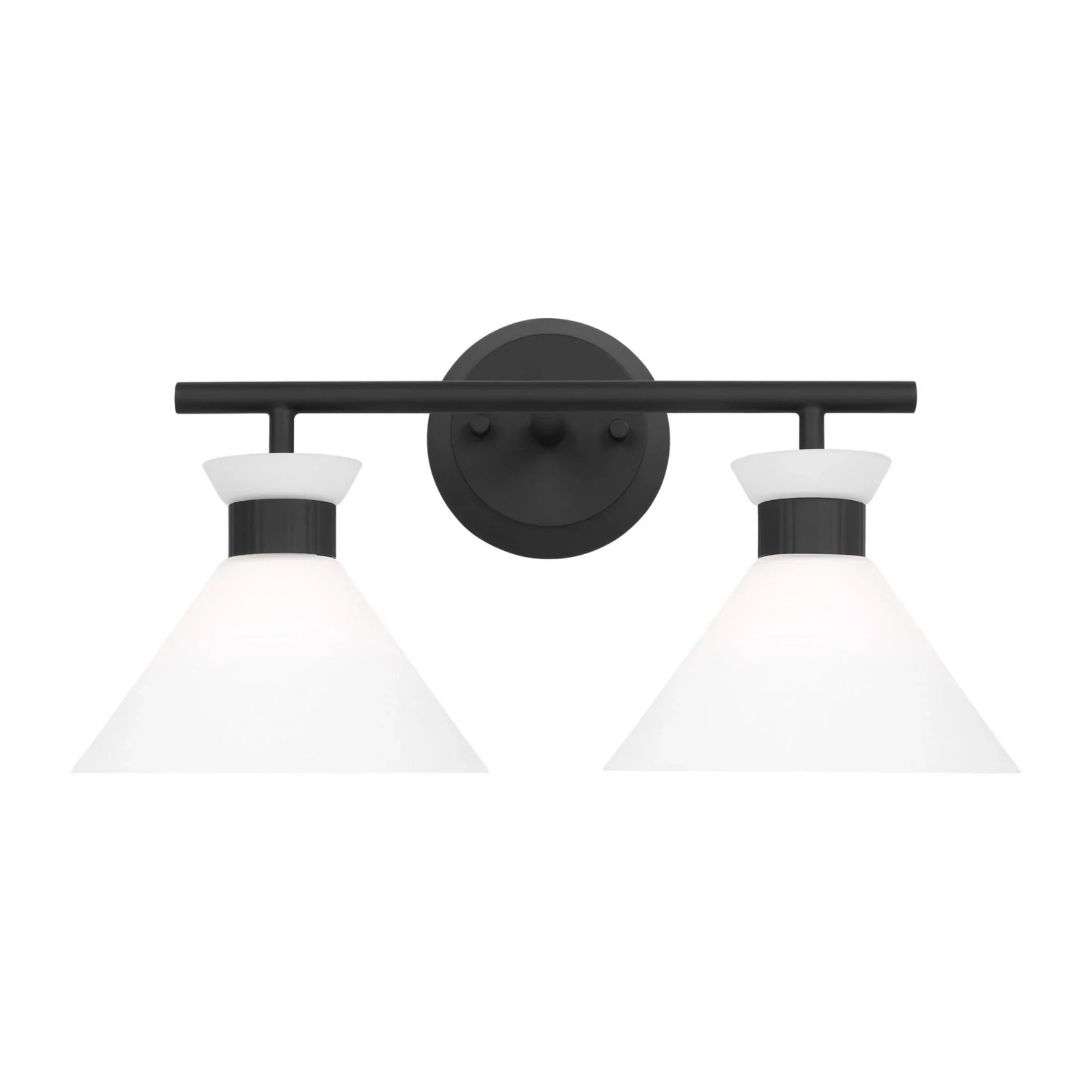 Belcarra 17" 2-Light Bathroom Vanity, Midnight Black Finish - Bees Lighting