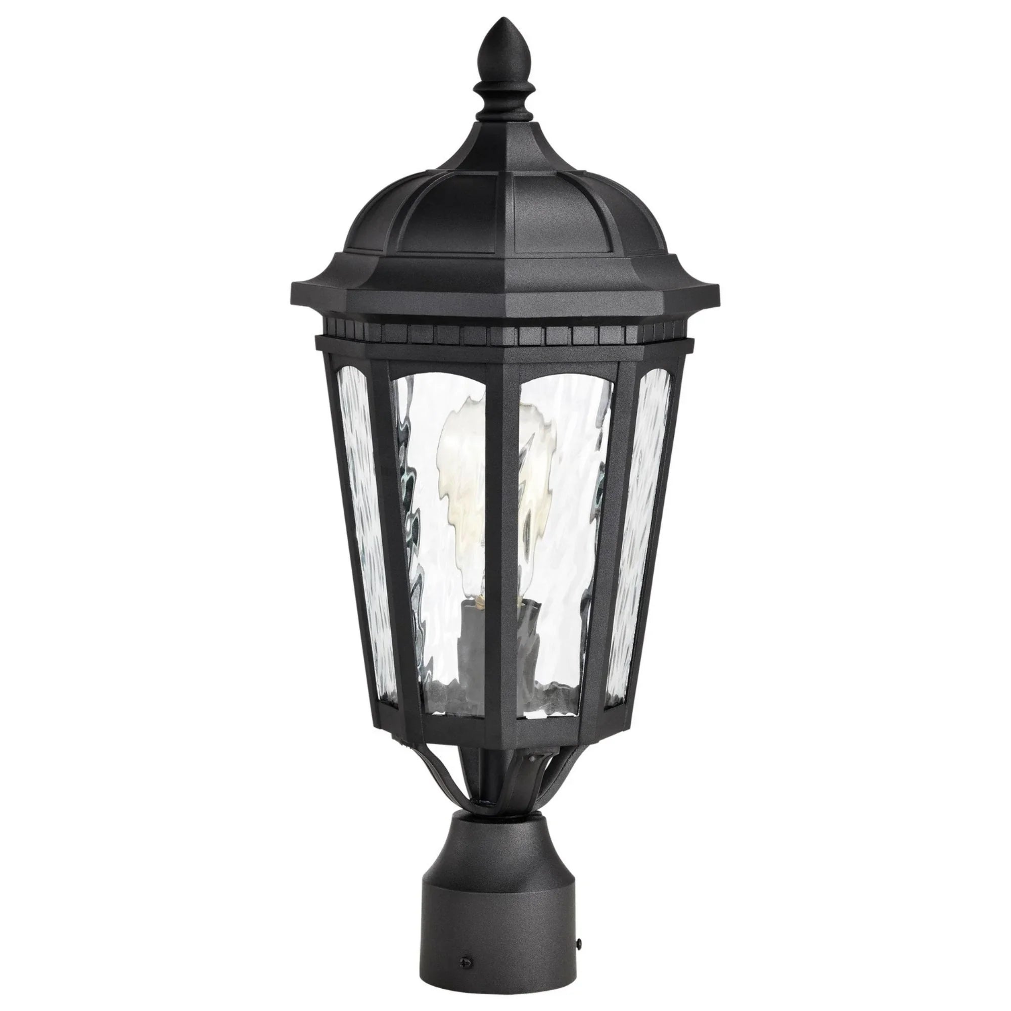 East River 20" Lamp Post, Matte Black Finish - Bees Lighting
