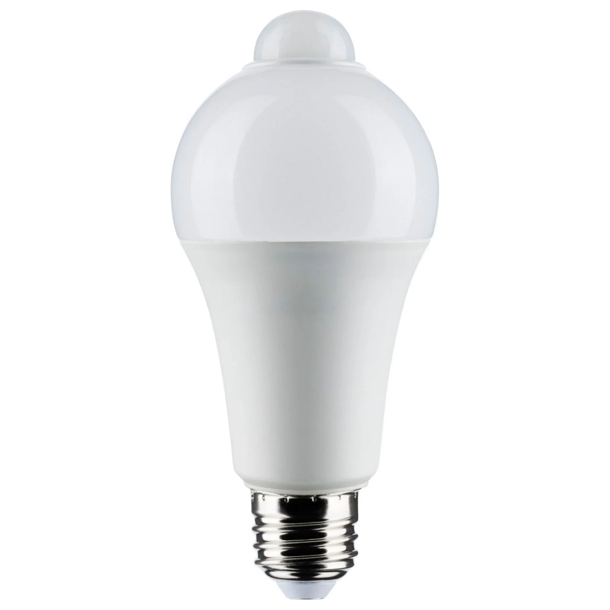 A19 LED Bulb with PIR Sensor, 12 Watts, 1050 Lumens, 3000K, E26 Medium Base, Frosted Finish - Bees Lighting