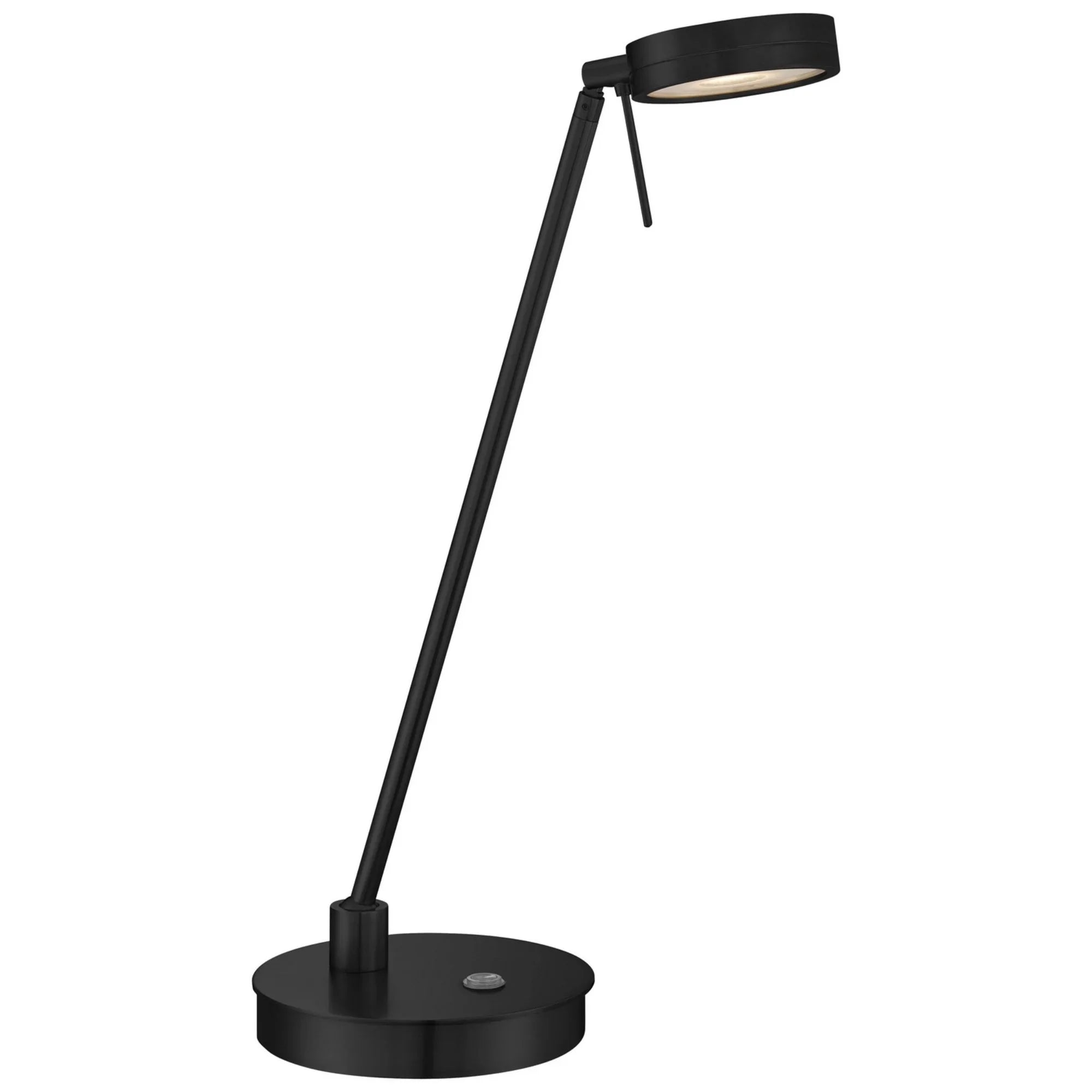 Task Portable LED Table Lamp, Coal Finish, Flat Head - Bees Lighting