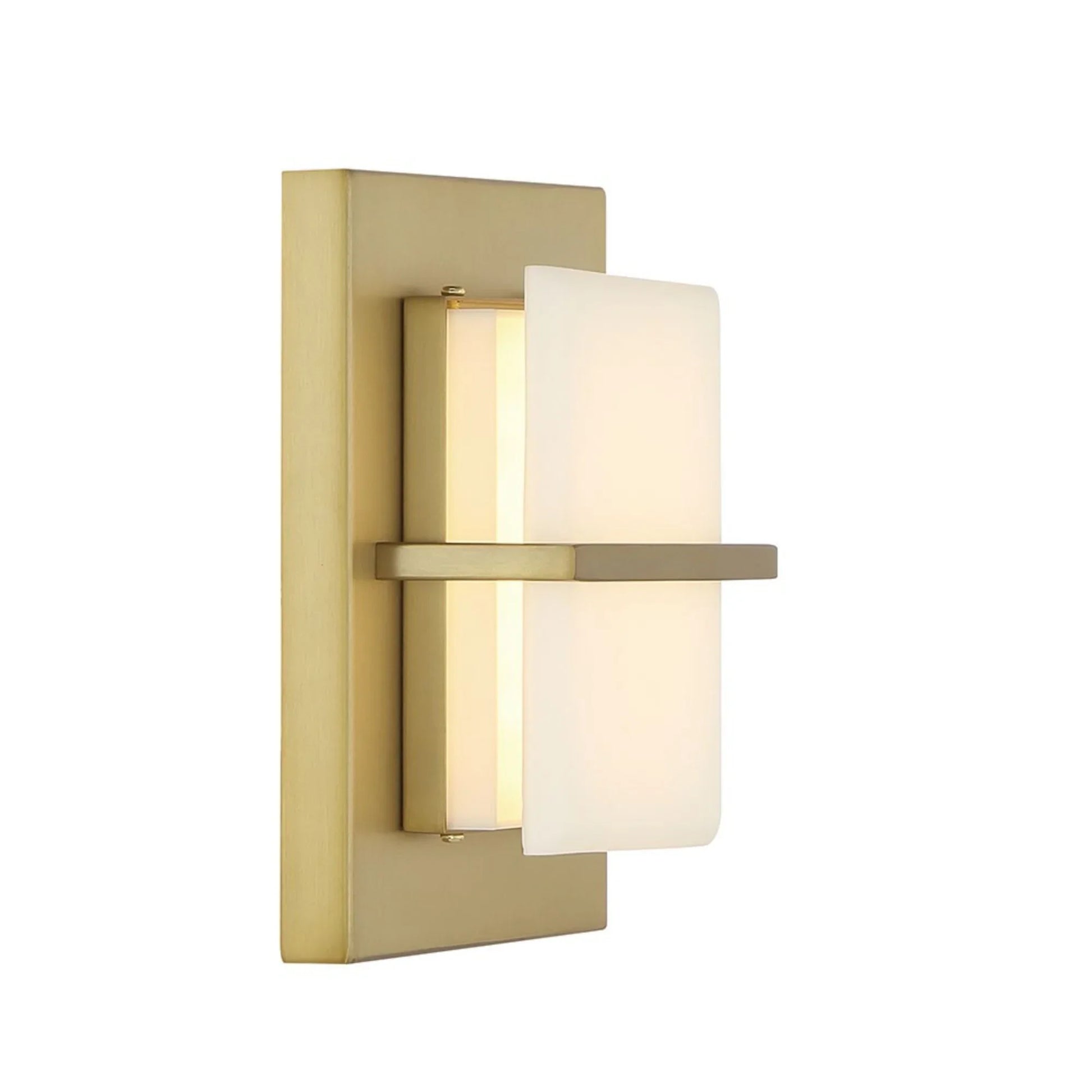 Tarnos 8" LED Wall Sconce, Soft Brass Finish - Bees Lighting