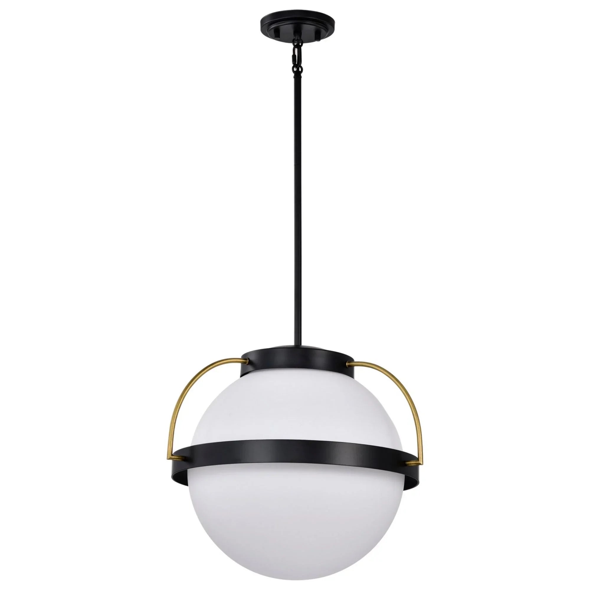 Lakeshore 1 Light Pendant Light, White Opal Glass - Bees Lighting