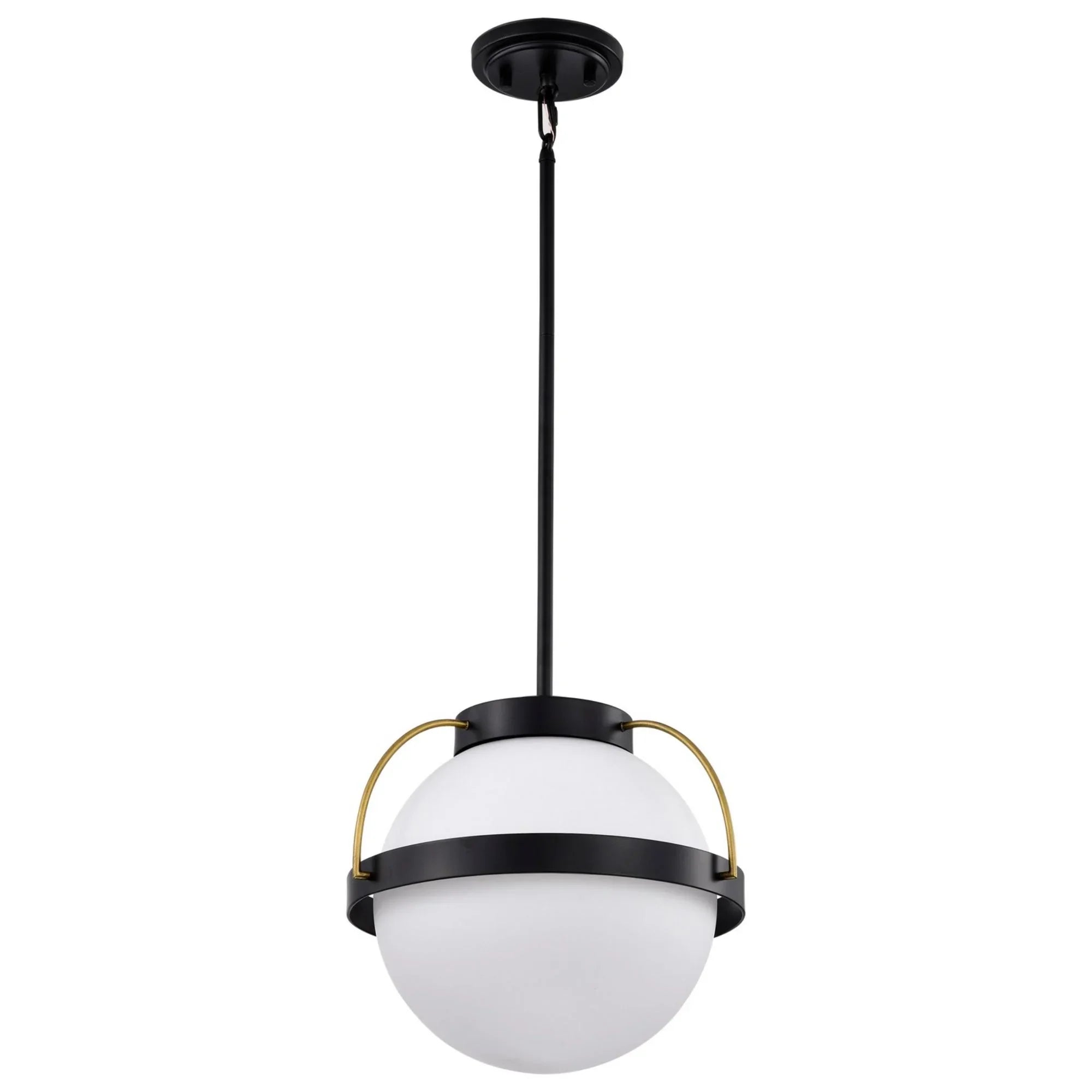 Lakeshore 1 Light Pendant Light, White Opal Glass - Bees Lighting